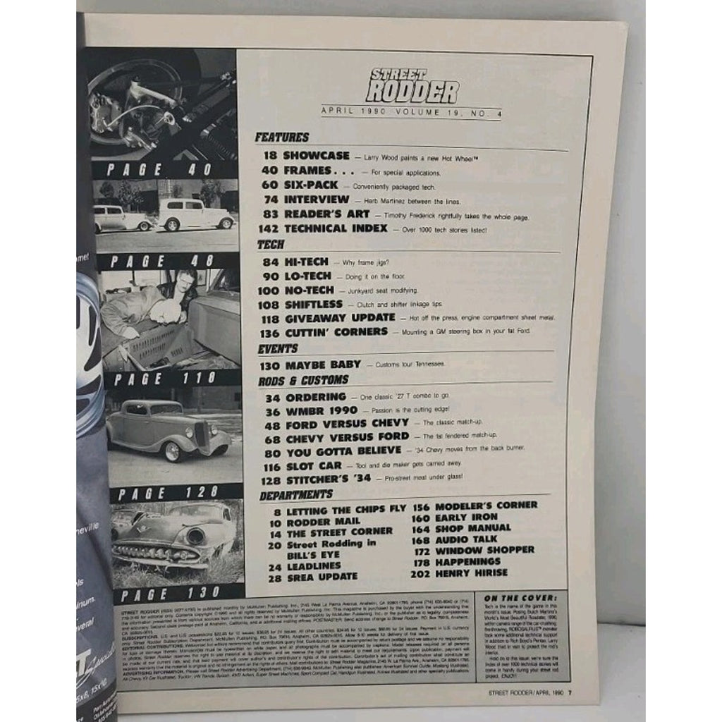 Street Rodder Magazine - April 1990 - Volume 19 No. 4