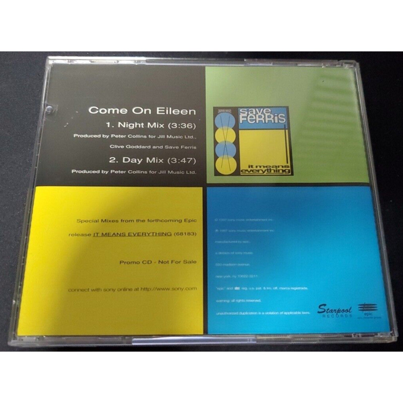 Come On Eileen by Save Ferris (CD, Promo, Single, 1997, Starpool Records)