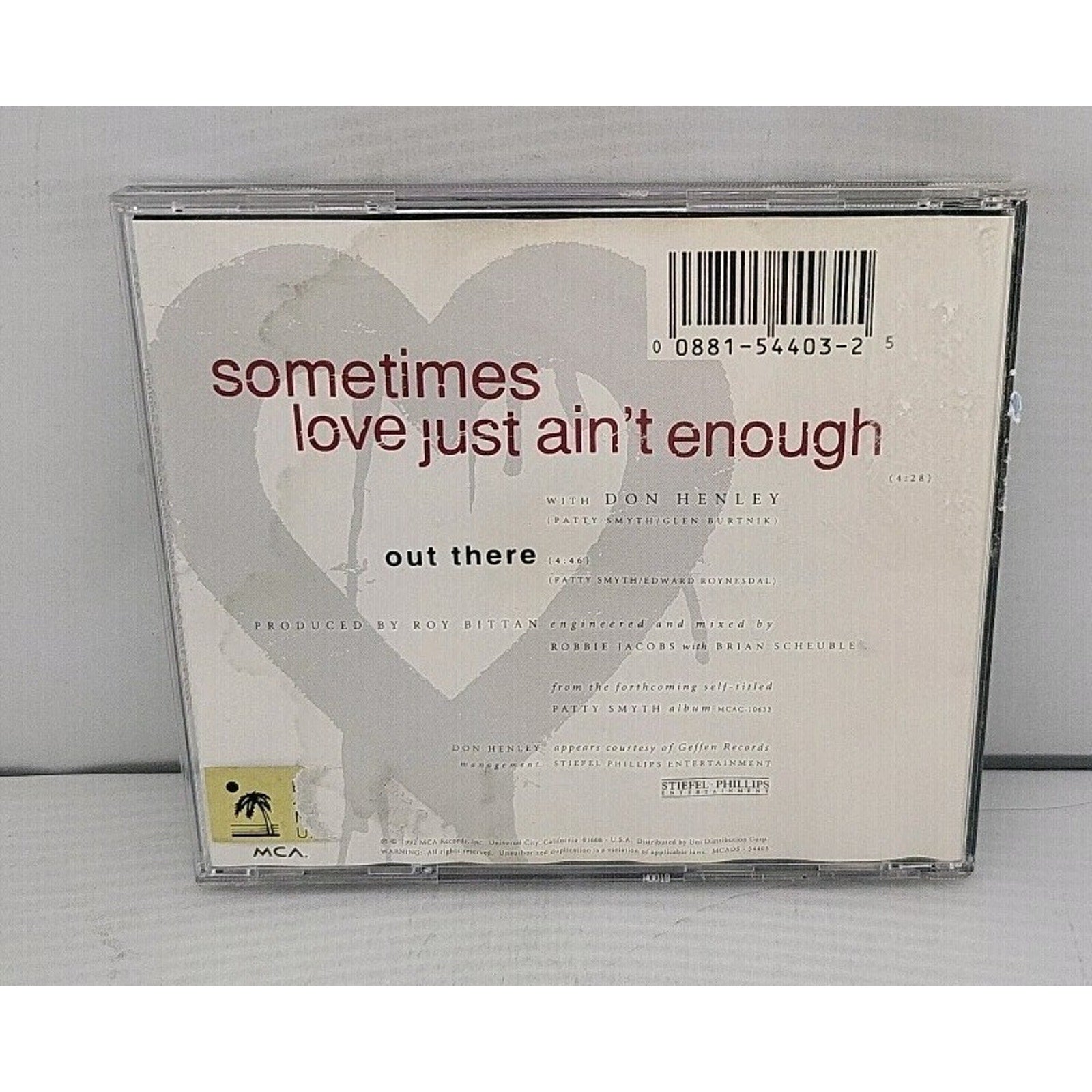 Sometimes Love Just Ain't Enough [Single] by Patty Smyth (CD, 1992, MCA)