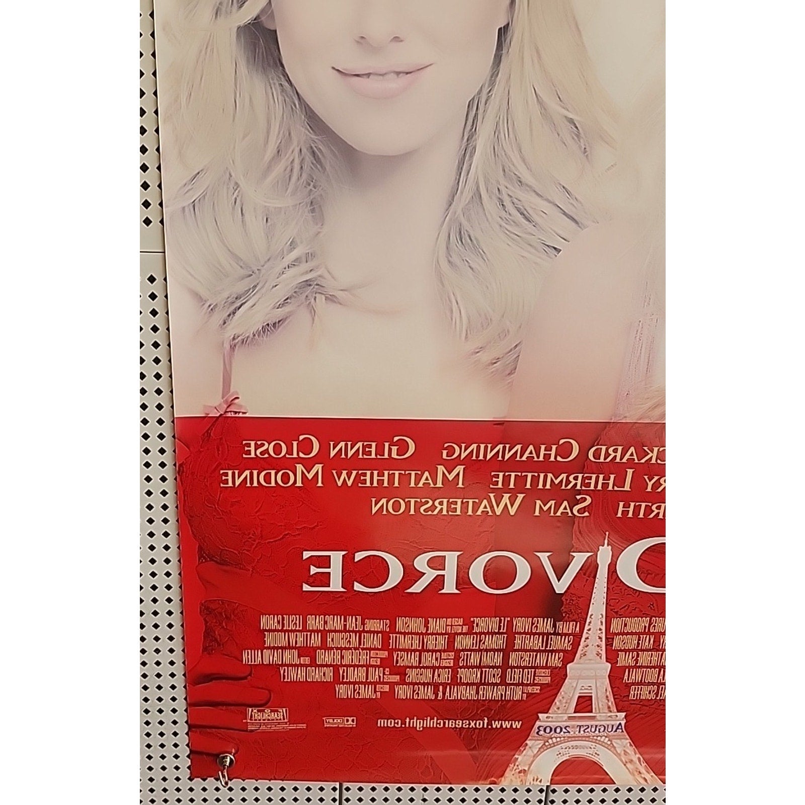 Le Divorce Original 27 X 40 Theatrical Movie Poster Kate hudson Naomi Watts