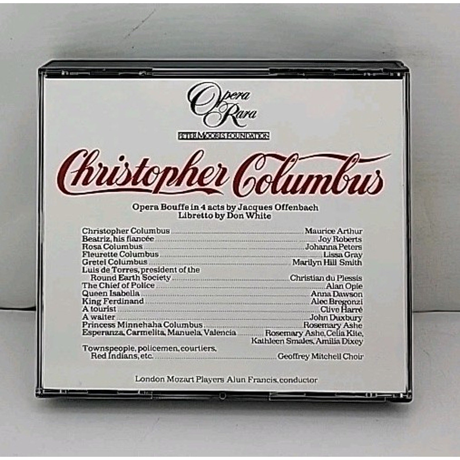 Offenbach Christopher Columbus Opera Rara ( 2 CD Box Set) Peter Moores