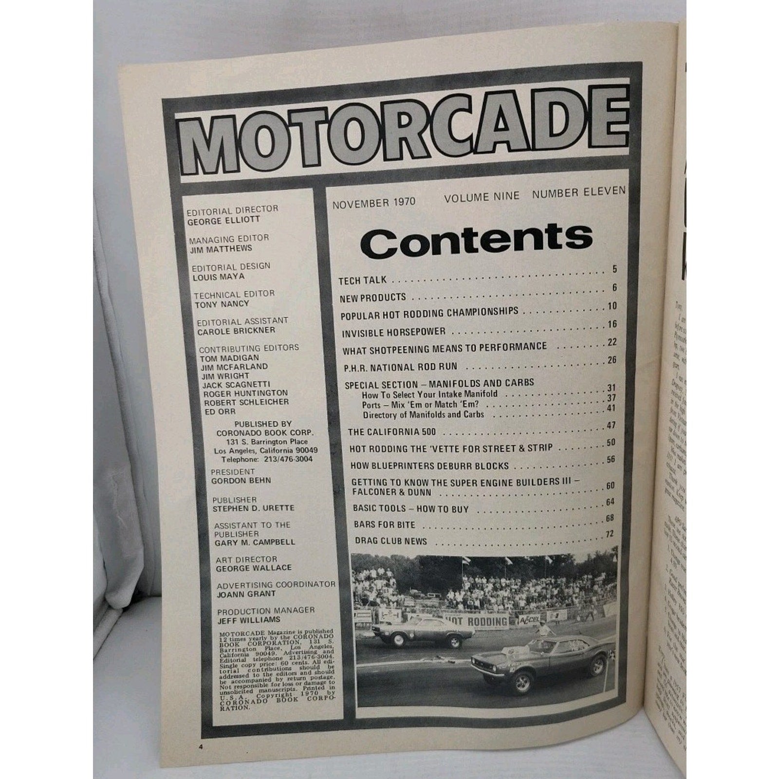 Motorcade 1970 Nov - Manifold & Carbs, Traction Bars, Super Engine Builders Pt3
