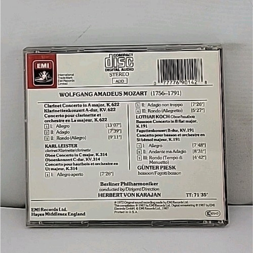 Wolfgang Mozart - Mozart: Woodwind Concertos For Clarinet, Oboe & Bassoon - CD