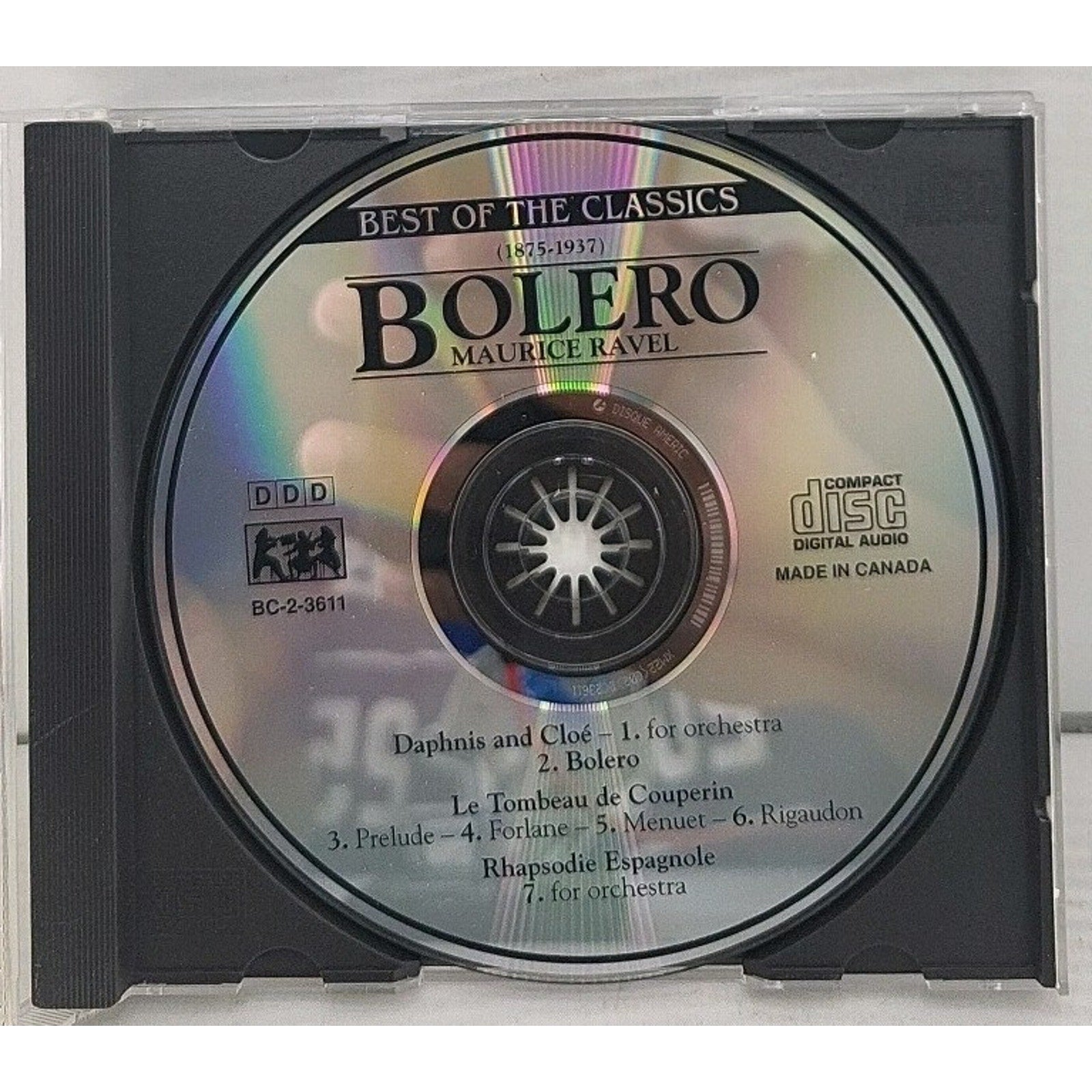 Bolero/Daphnis Ste/Rhaps Espag by Ravel (CD, 1994)