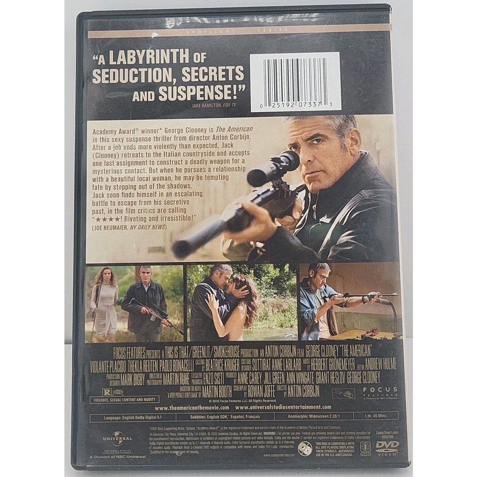 The American - George Clooney (DVD, 2010, Rental Exclusive)