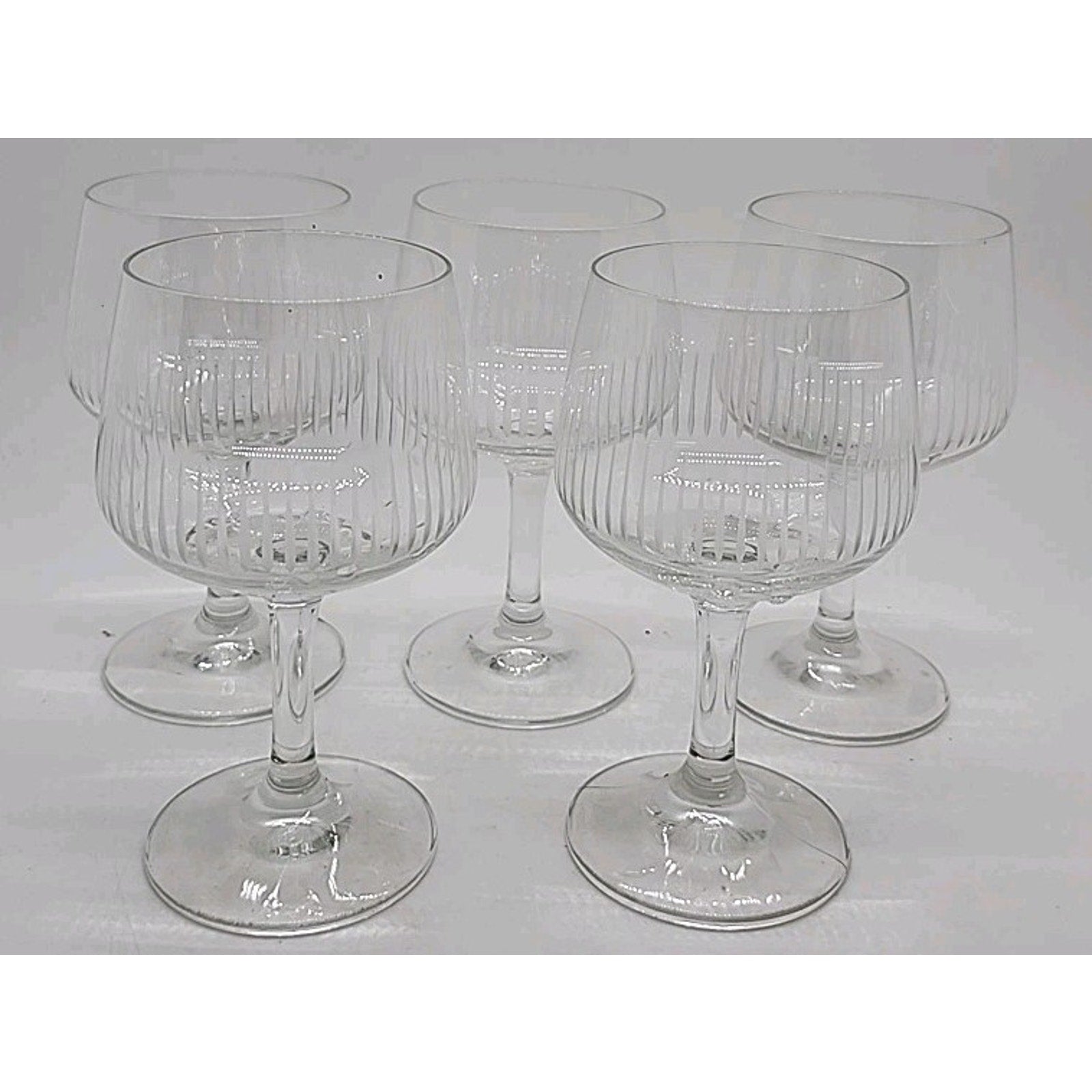Textured Glass Wineglass / Champagne Sherries Set of 11 Cups