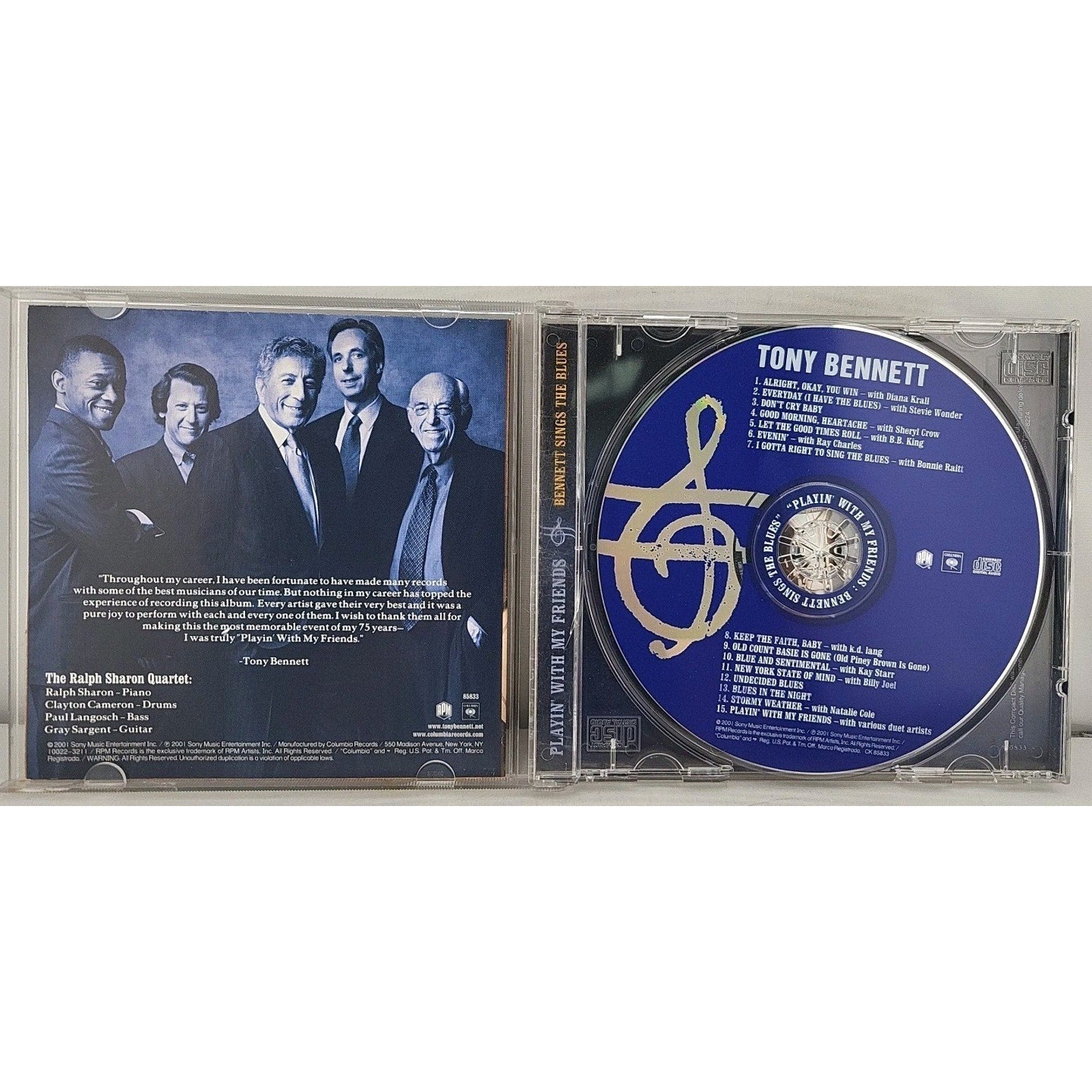 Tony Bennett : Playing With My Friends Cd