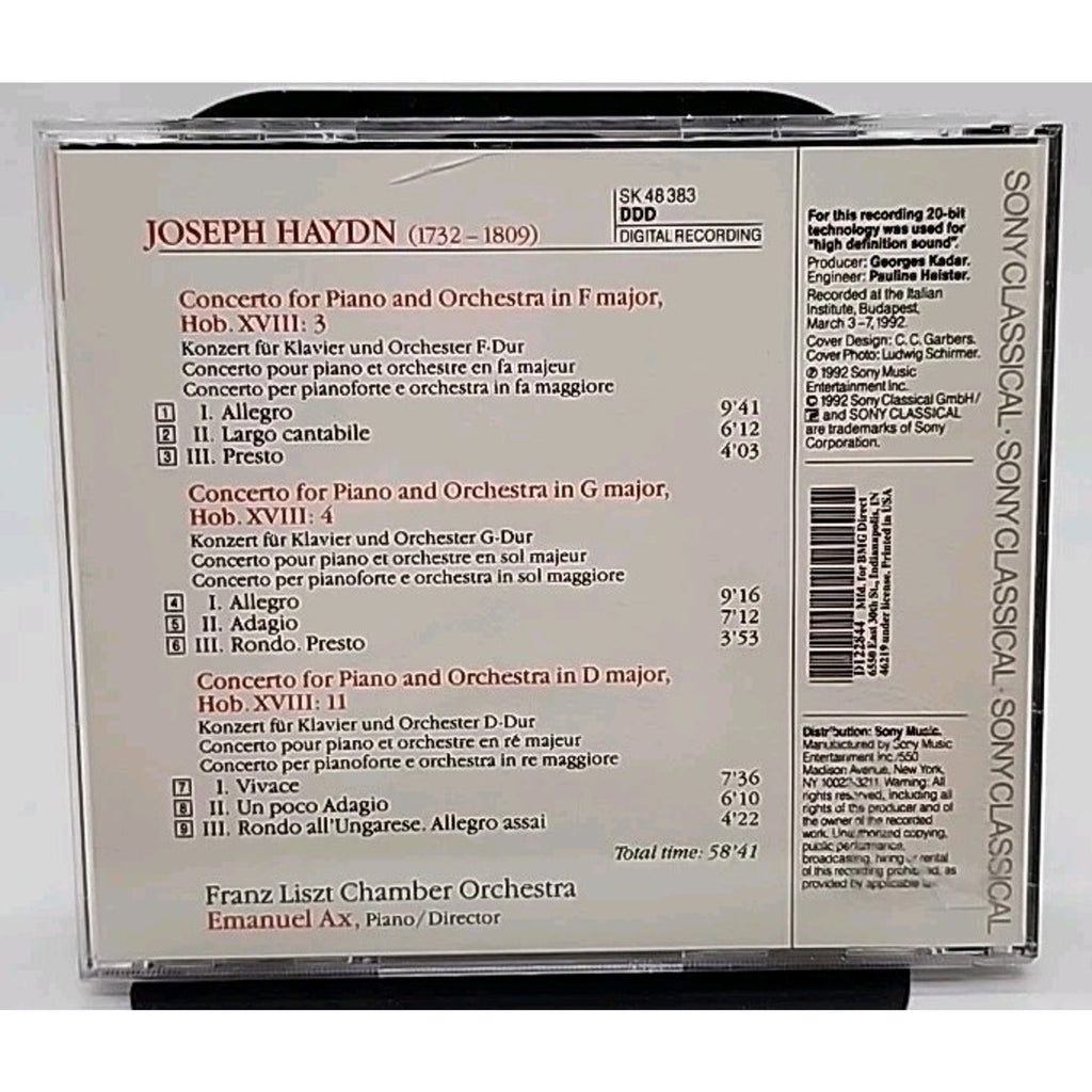 Haydn: Piano Concertos (CD, Jan-1993, Sony Classical)