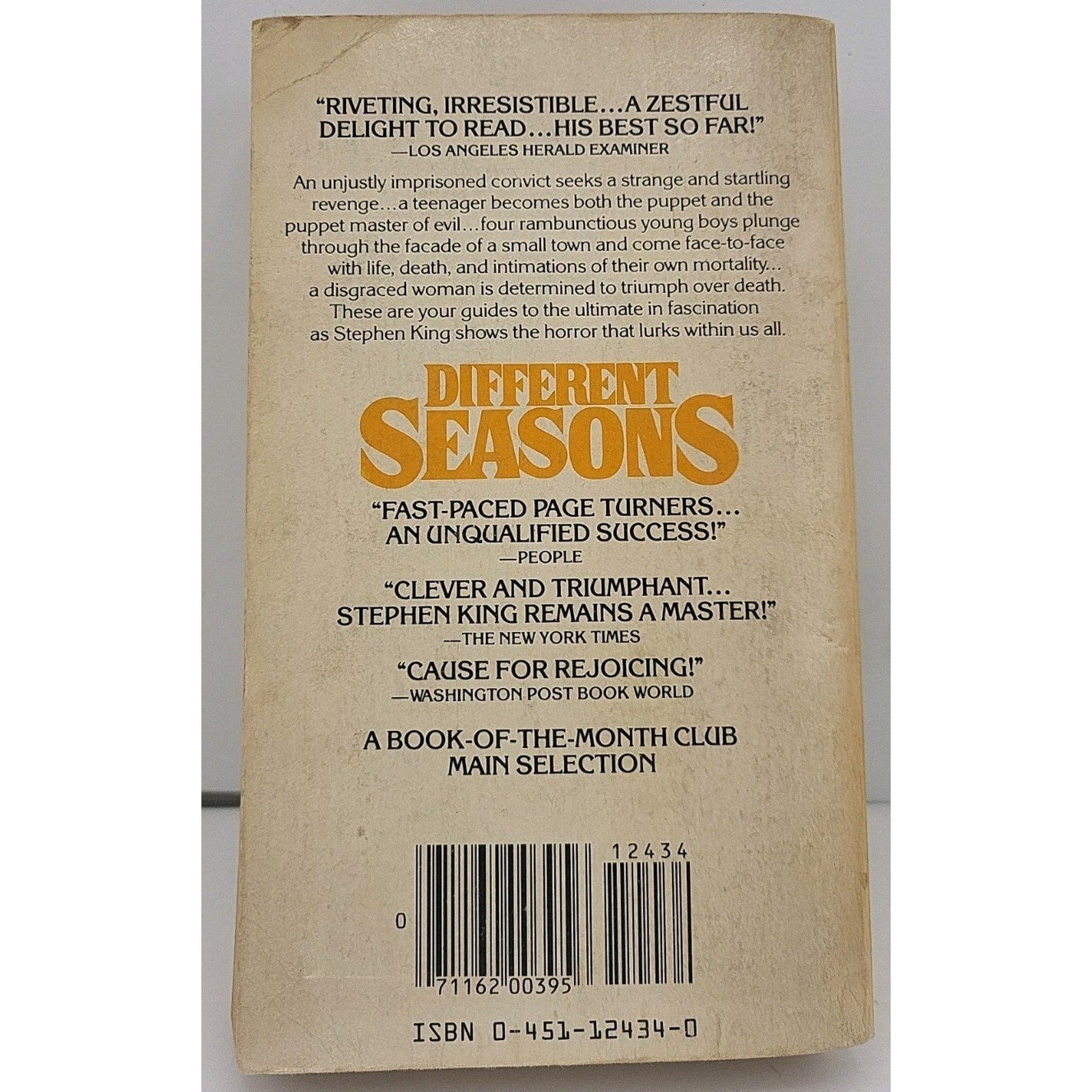 Different Seasons By Stephen King (Paperback)