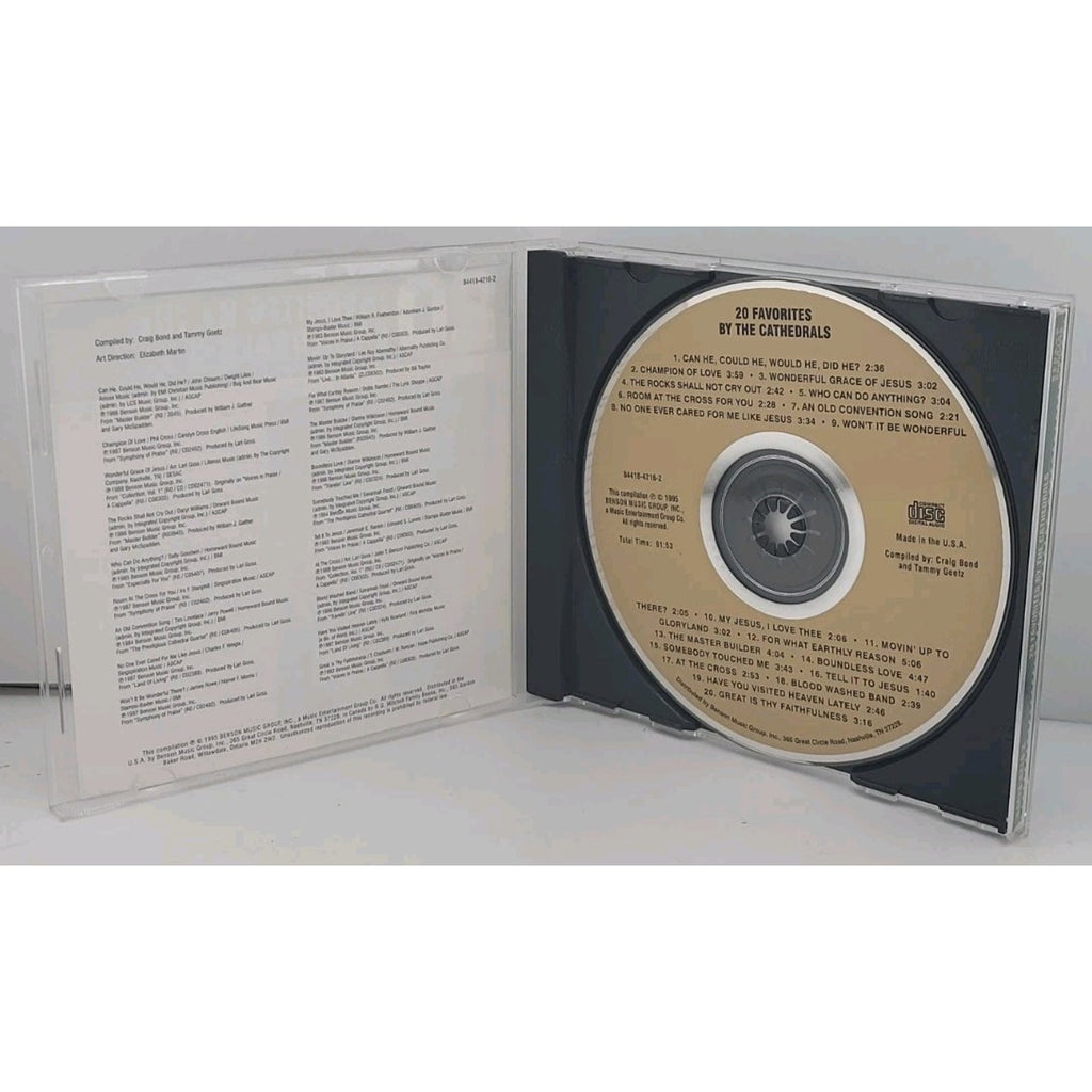 20 Favorites by the Cathedrals Quartet CD 1995 Classic Southern Gospel