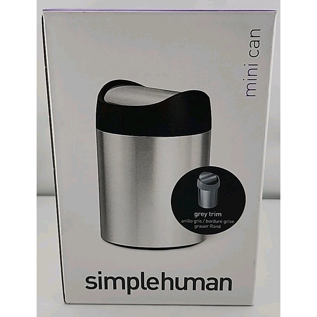 Simplehuman 1.5 Liter / 0.4 Gallon Mini Countertop Trash- (Grey lid)