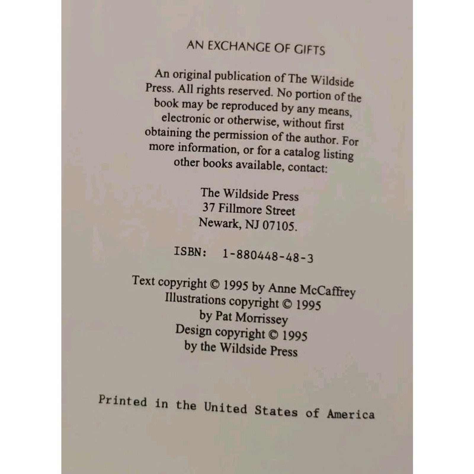 An Exchange of Gifts - Hardcover By Mccaffrey, Anne