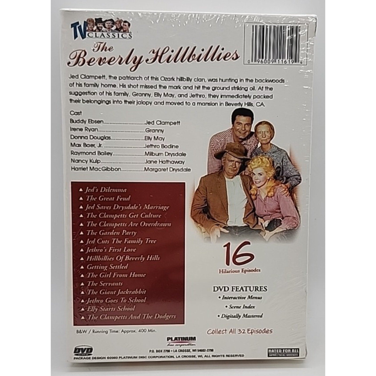 The Beverly Hillbillies - TV Classics Vol. 1 (DVD, 2002, 2-Disc Set) *Brand New*