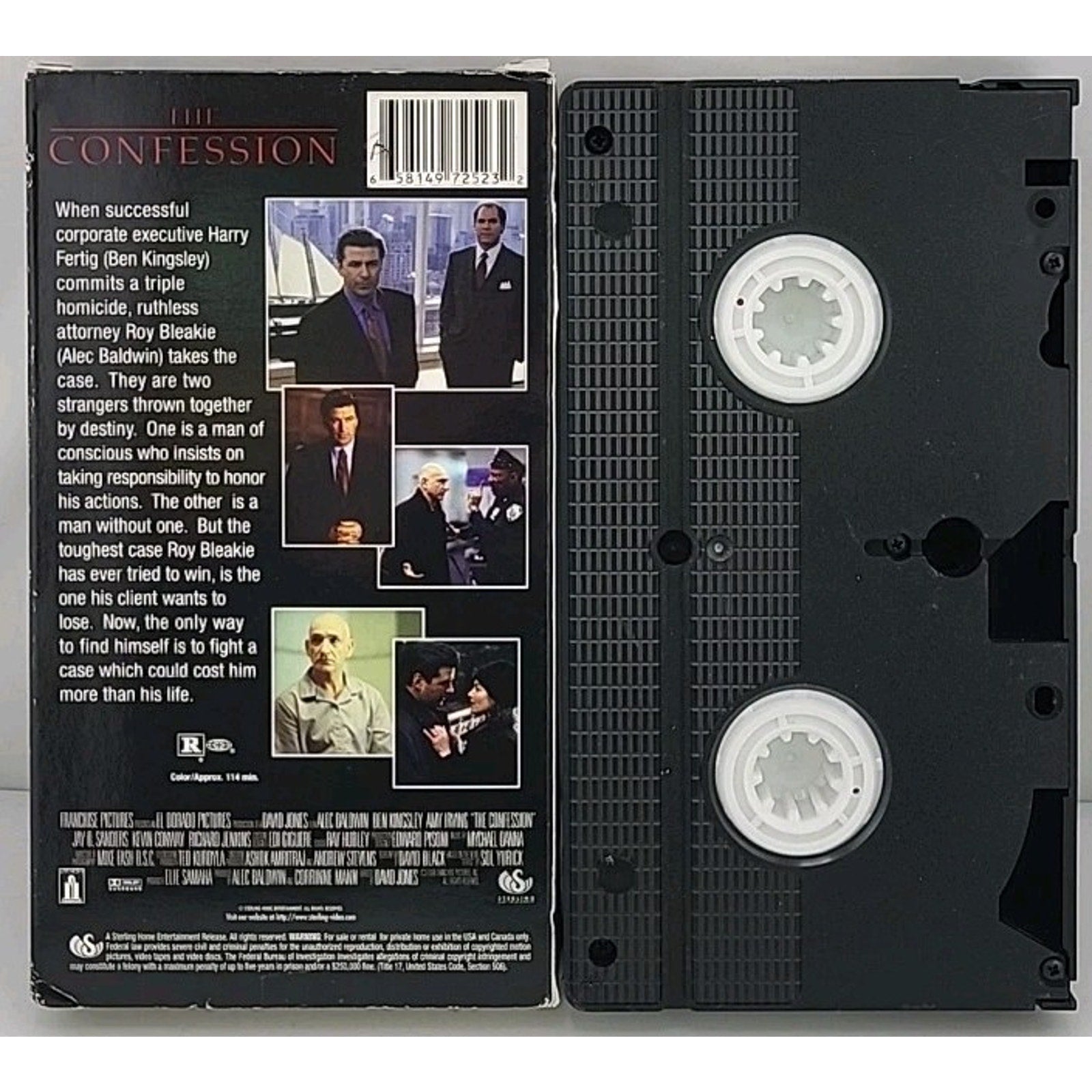 The Confession (VHS, 1999) Alec Baldwin, Ben Kingsley