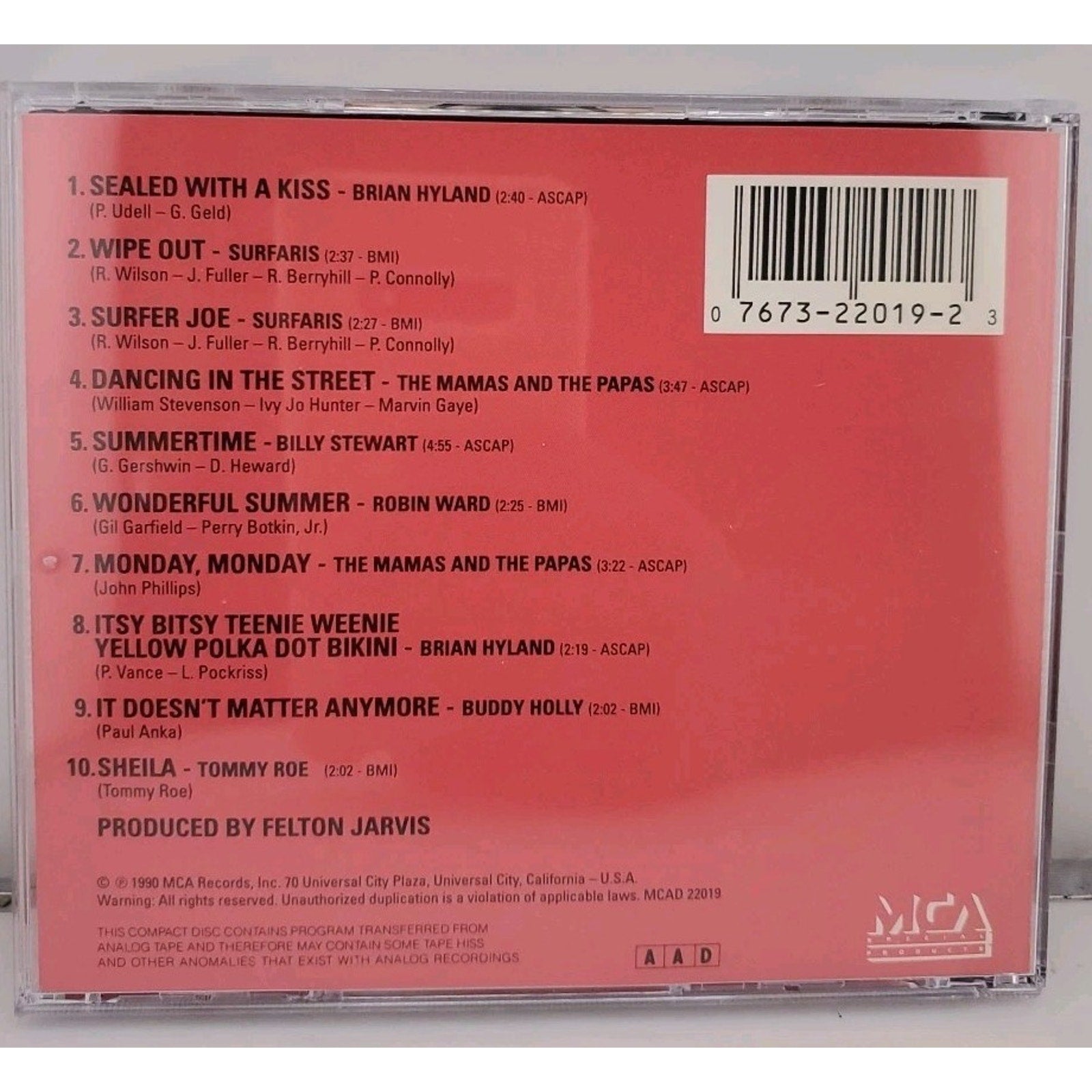 Summer Hits of the 50's & 60's by The Summer Hits (CD, 1995)