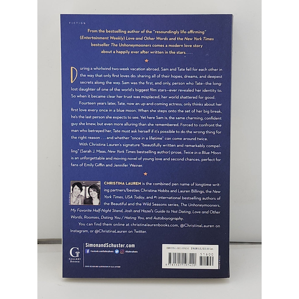 Twice in a Blue Moon by Christina Lauren (2019, Trade Paperback)