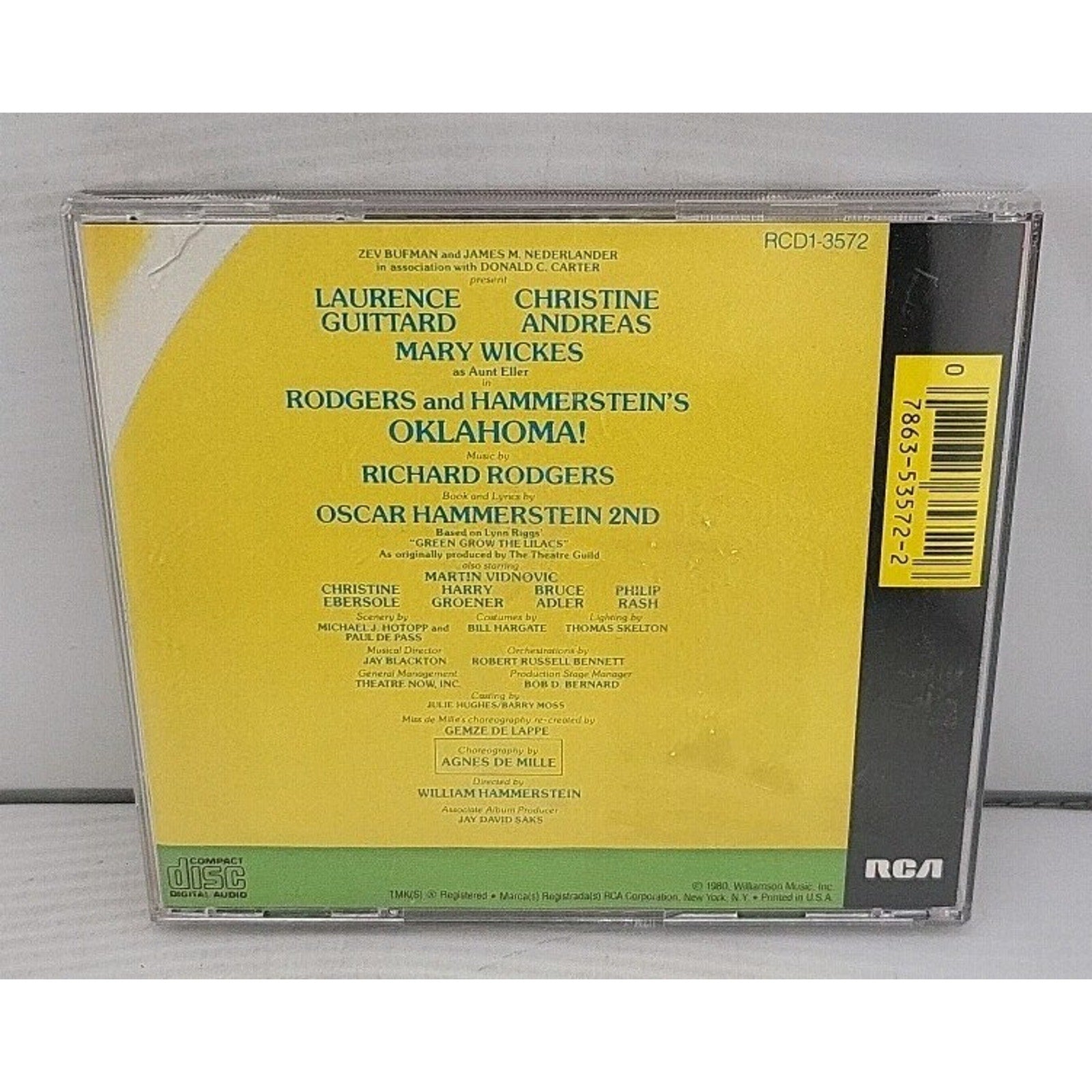Studio Cast by Oklahoma! (CD, 1990)