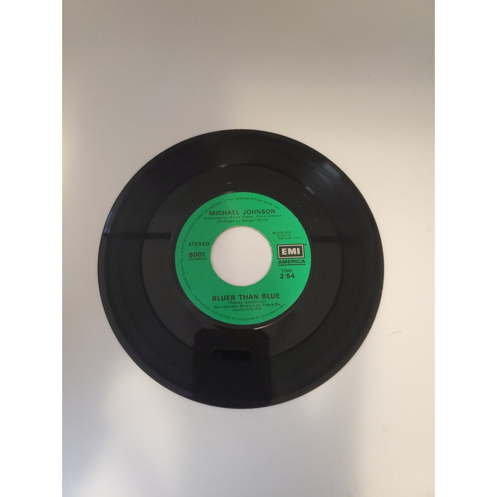 Michael Johnson - Bluer Than Blue / Two In Love (Record)