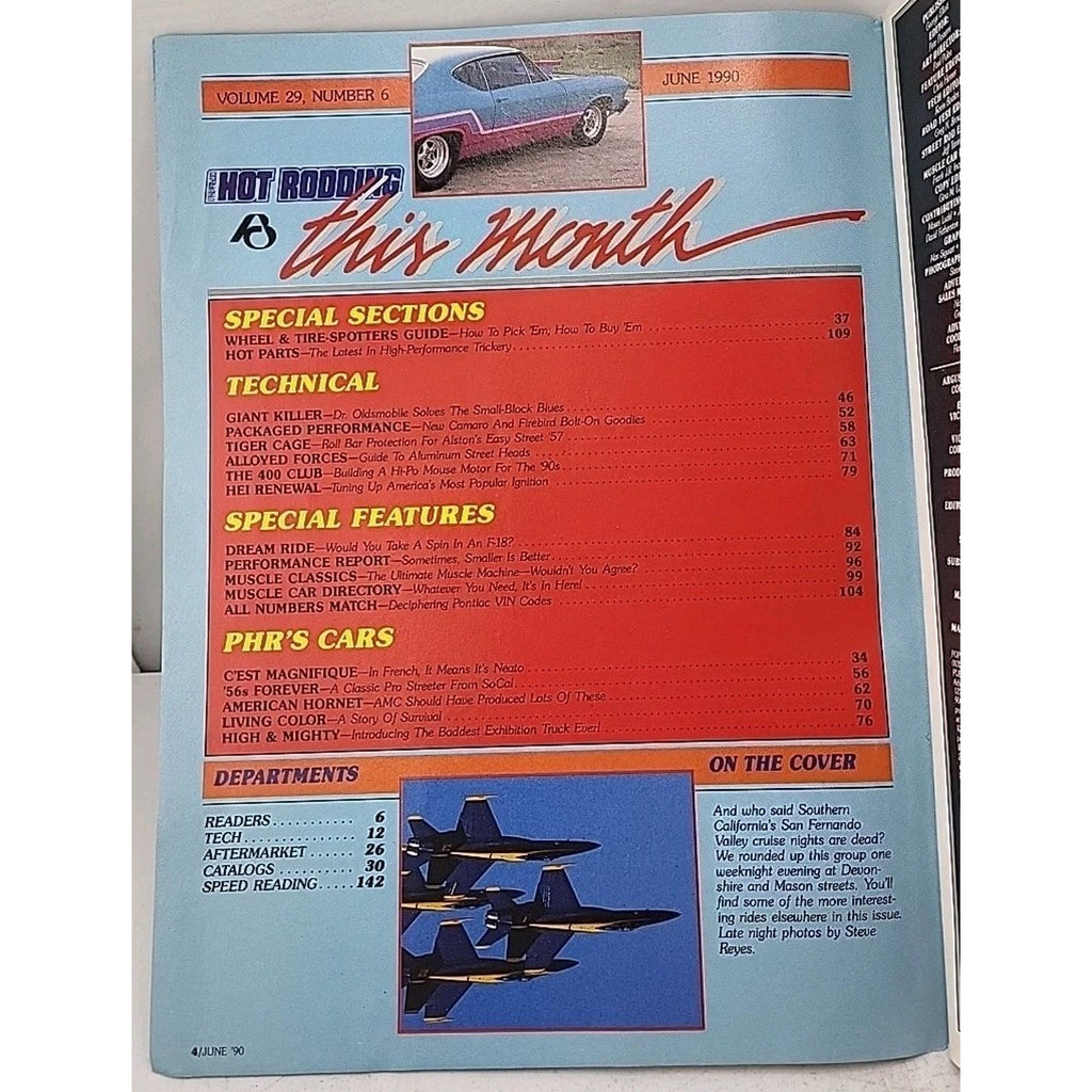 Popular Hot Rodding Street Smarts Magazine - June 1990 - Volume 29 Number 6