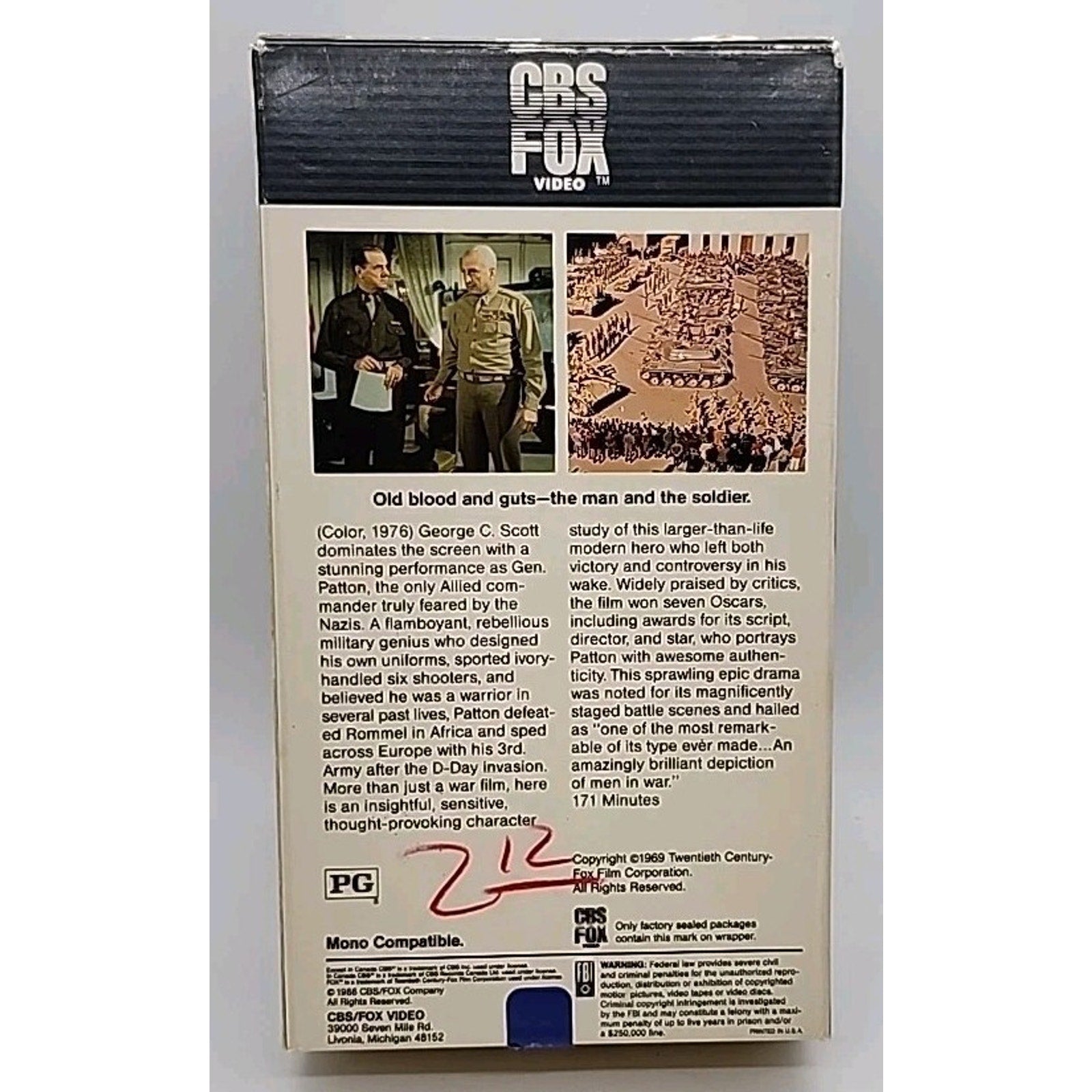 Patton (VHS, 1996, 2-Tape Set)