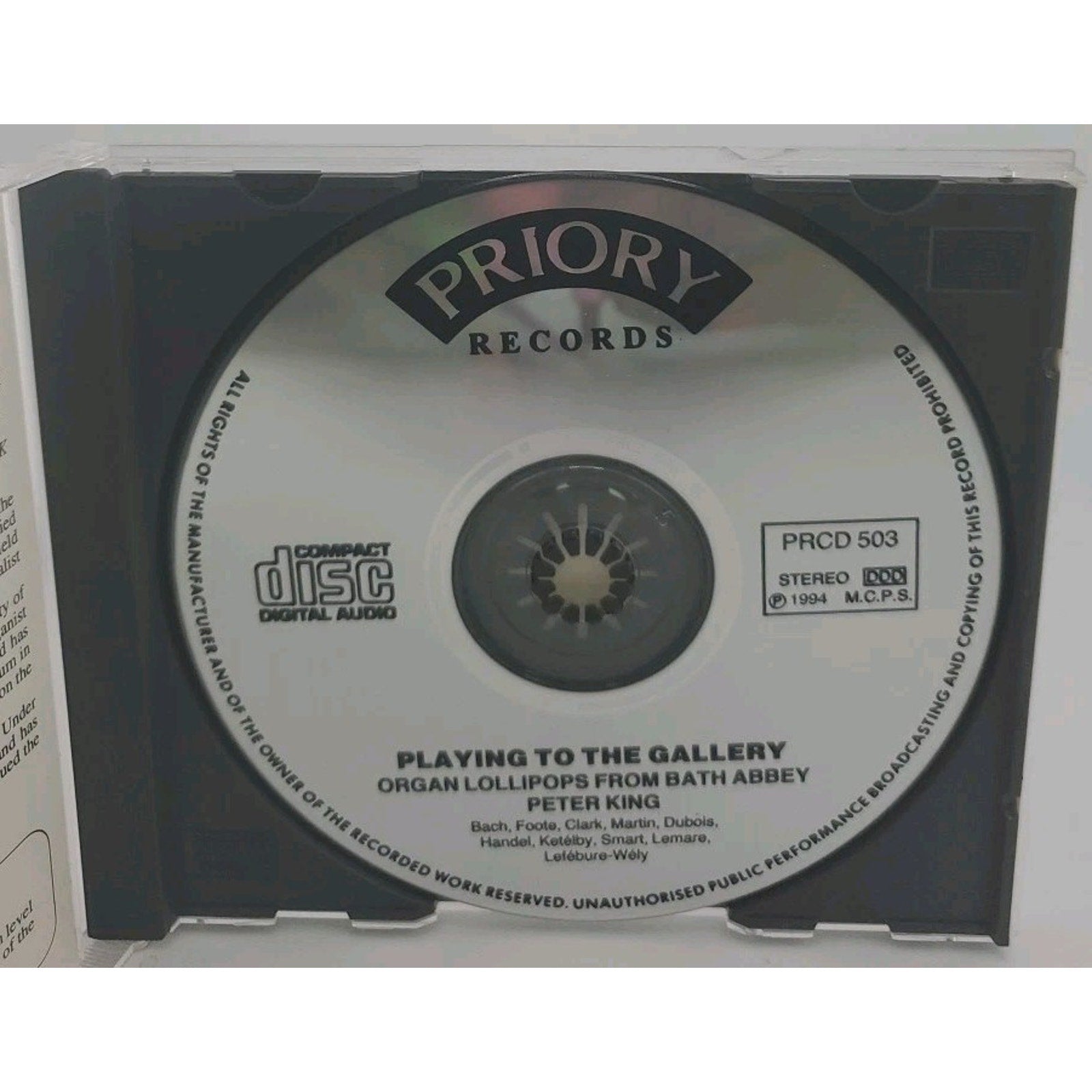Playing To The Gallery Organ Lollipops From The Bath Abbey, Peter King CD