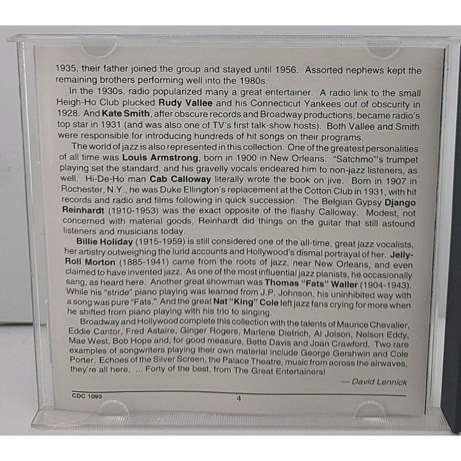 The Great Entertainers CD Original Recordings
