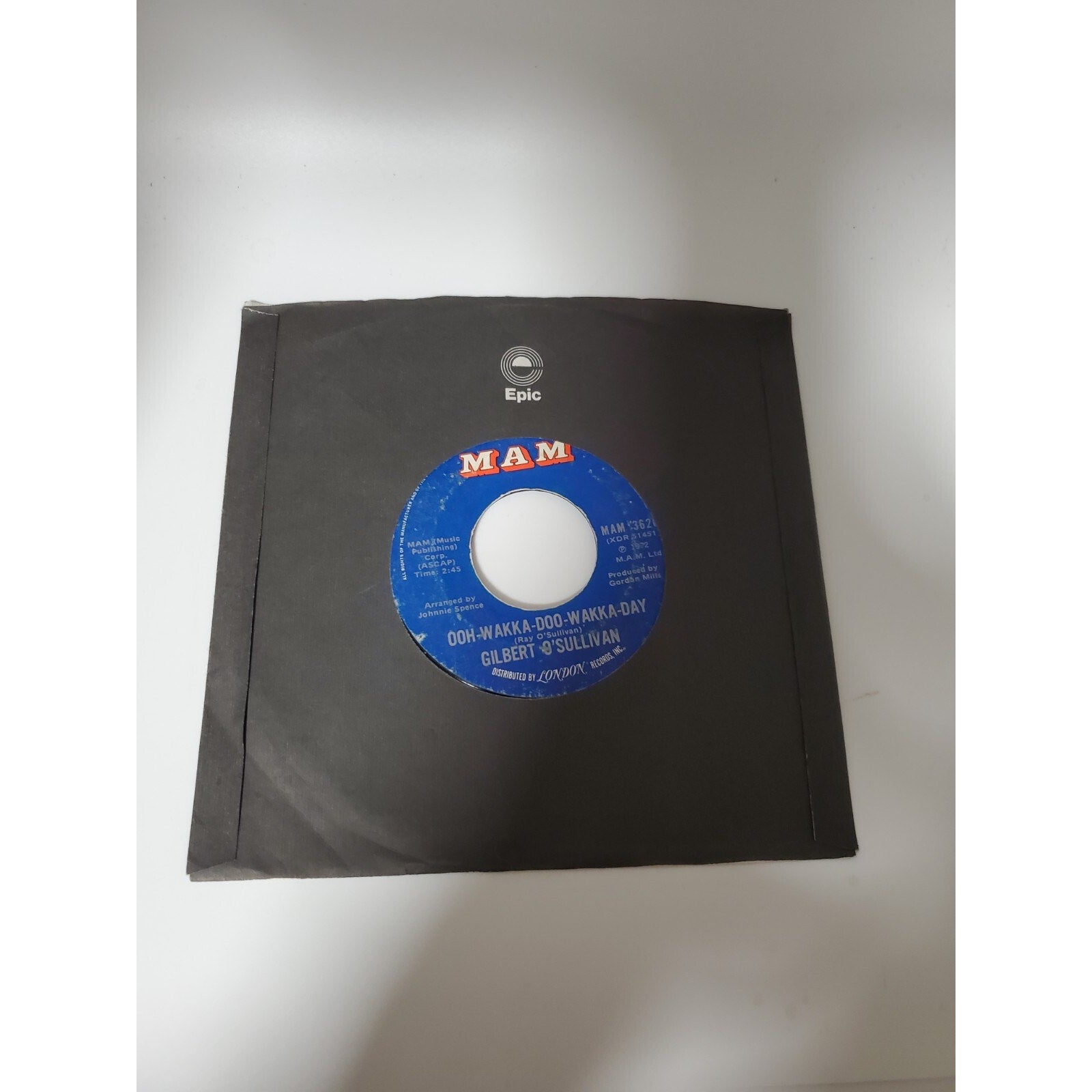 Gilbert O'Sullivan - Ooh- Wakka-Doo-Wakka-Day - 45RPM Record - Singles