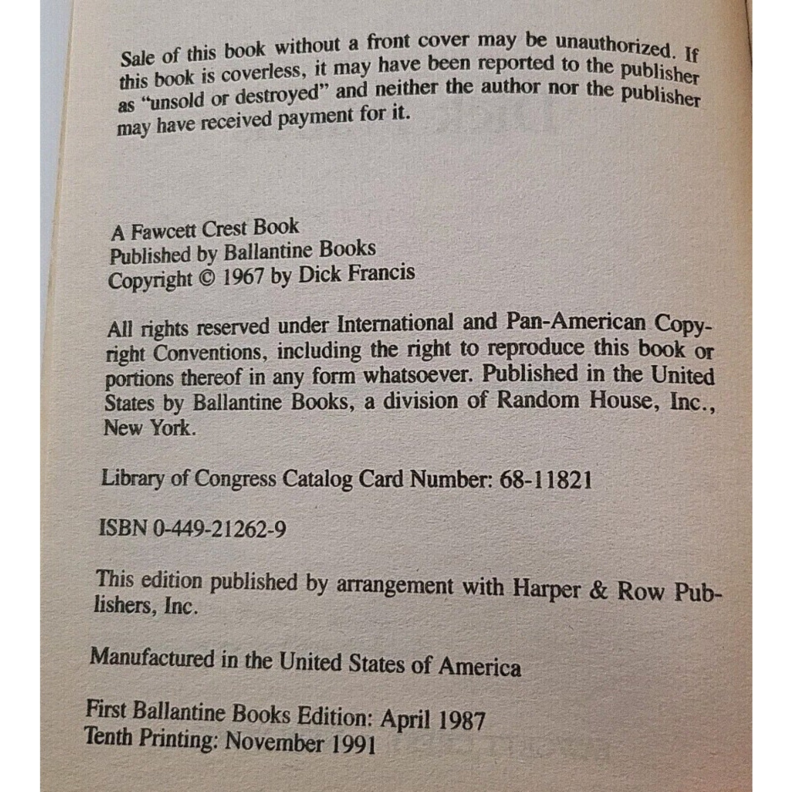 Blood Sport Mass Market Paperbound Dick Francis
