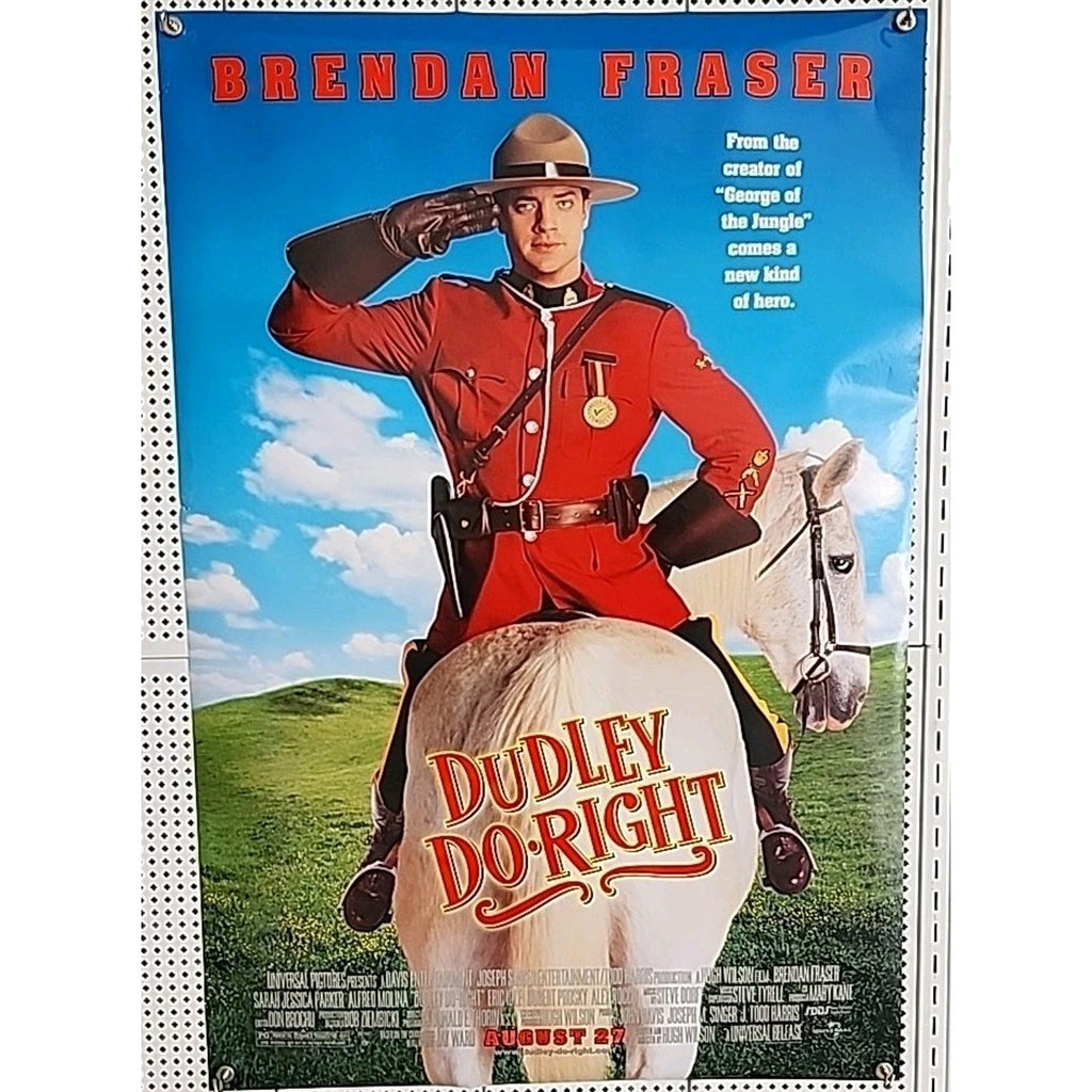 Dudley Do-Right 1999 2-Sided Movie Poster 27x40 Brendan Fraser