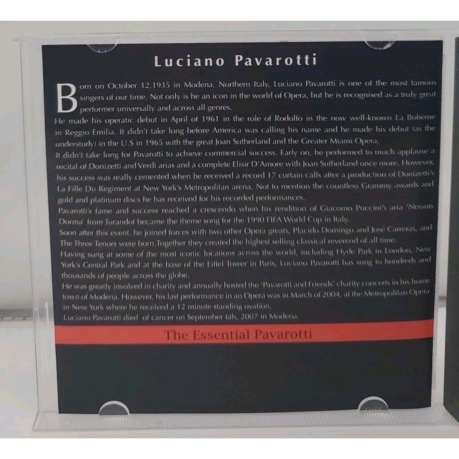 Luciano Pavarotti The Essential Pavarotti CD