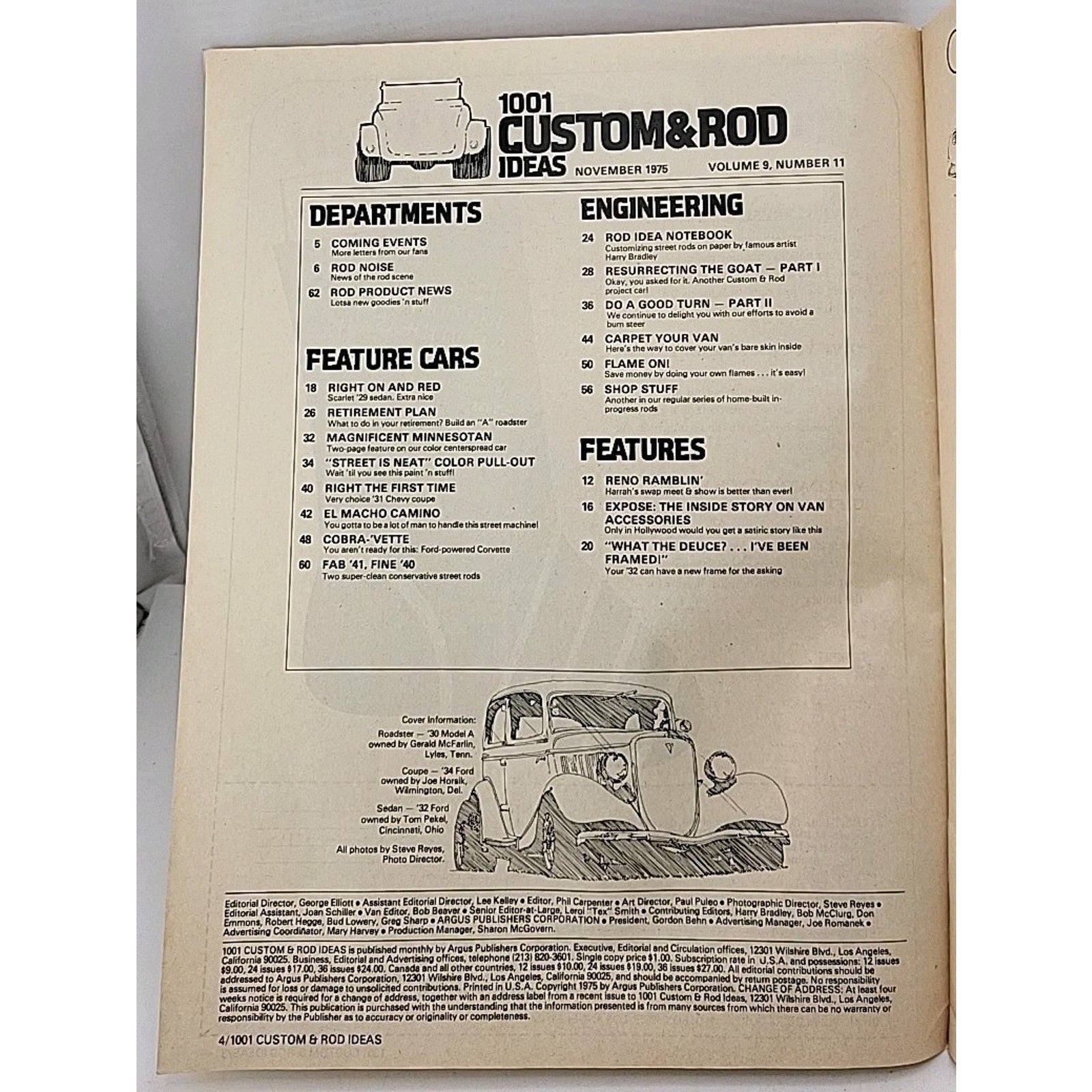 1001 Custom And Rod Ideas Magazine - November 1975 - Volume 9 Number 11