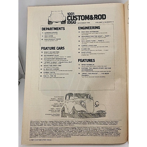 1001 Custom And Rod Ideas Magazine - November 1975 - Volume 9 Number 11