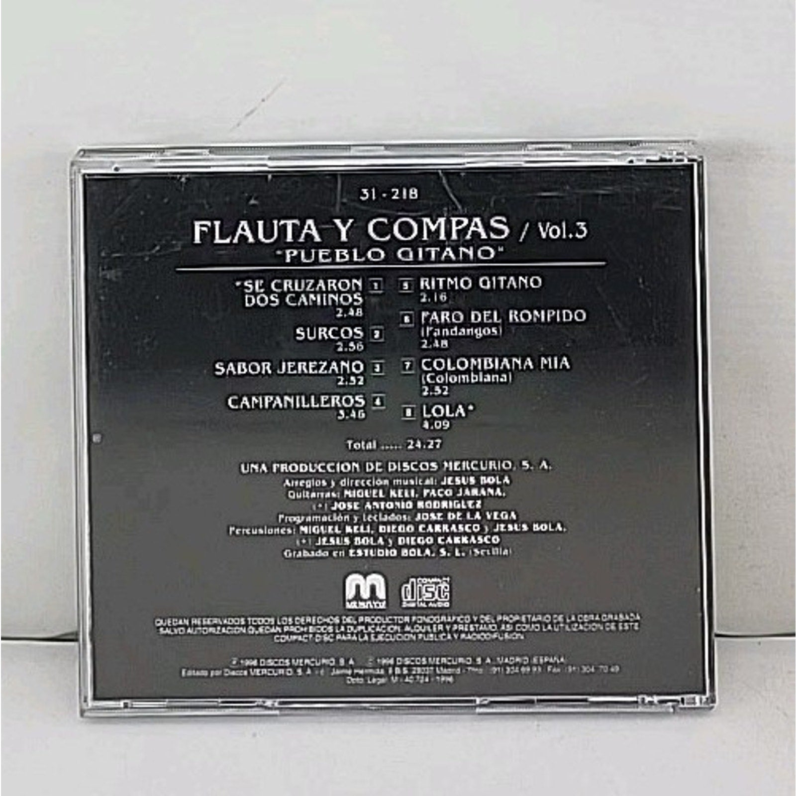 Flauta y Compas Pueblo Gitano Vol 3 CD