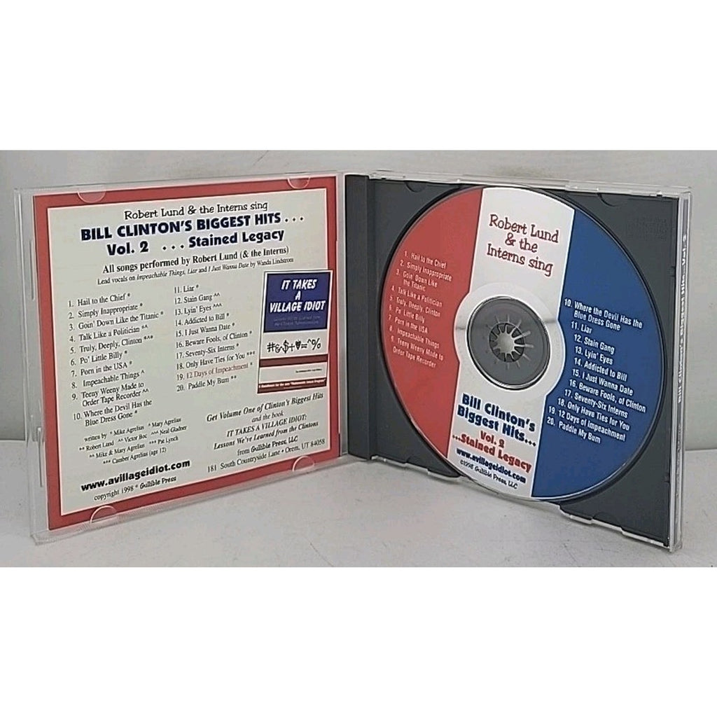 Bill Clinton’s Biggest Hits Volume 2 Robert Lund & The Interns CD