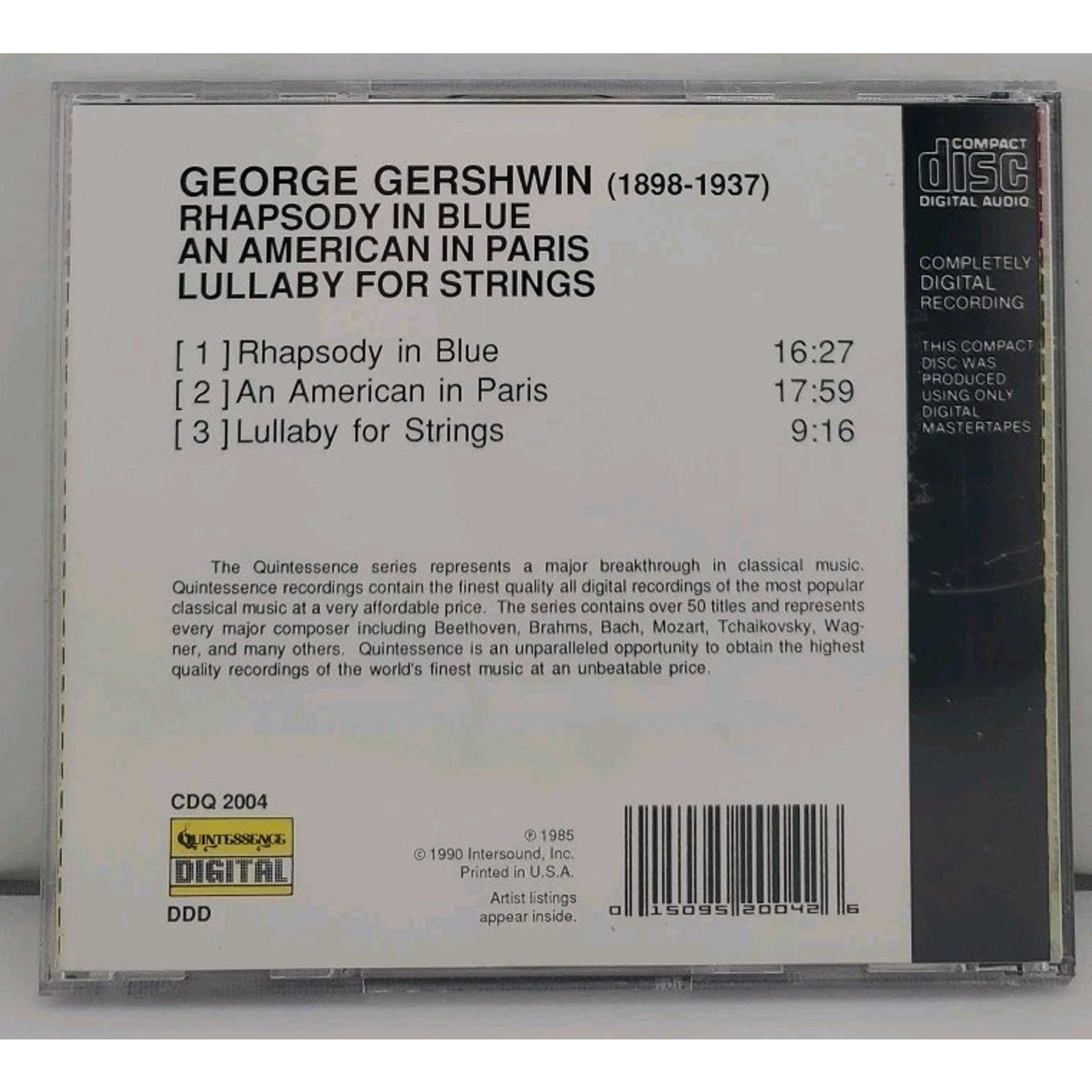 Gershwin Rhapsody In Blue (CD)