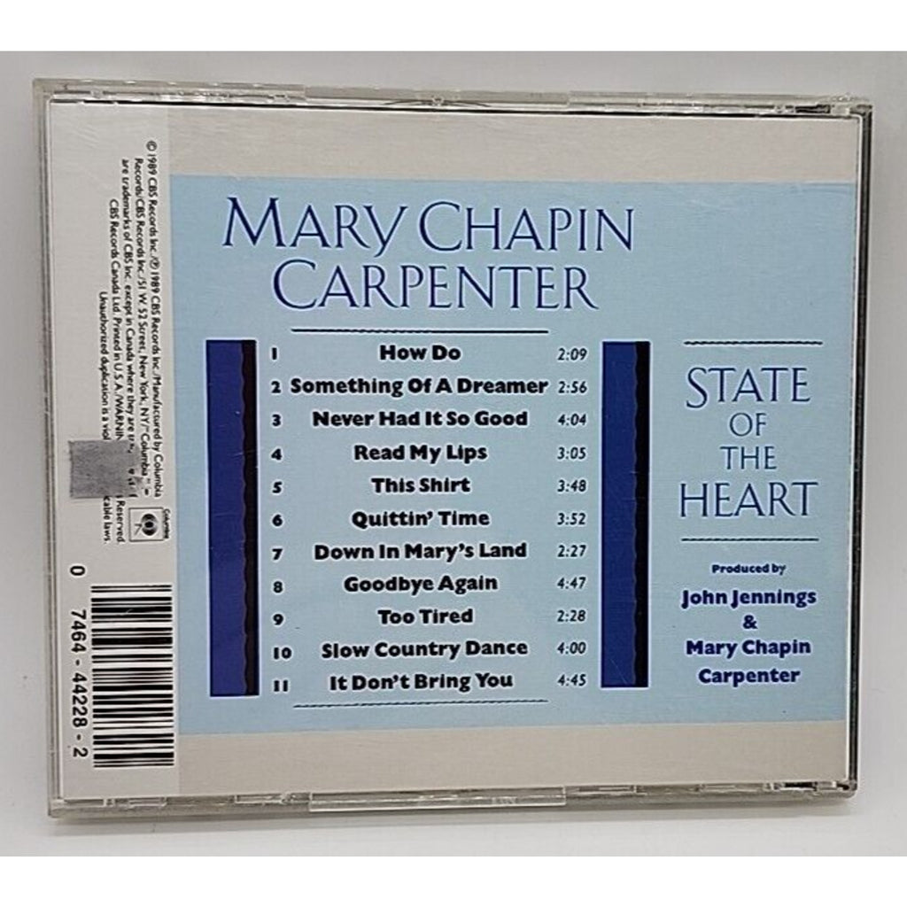 State of the Heart by Carpenter, Mary-Chapin (CD, 1989)
