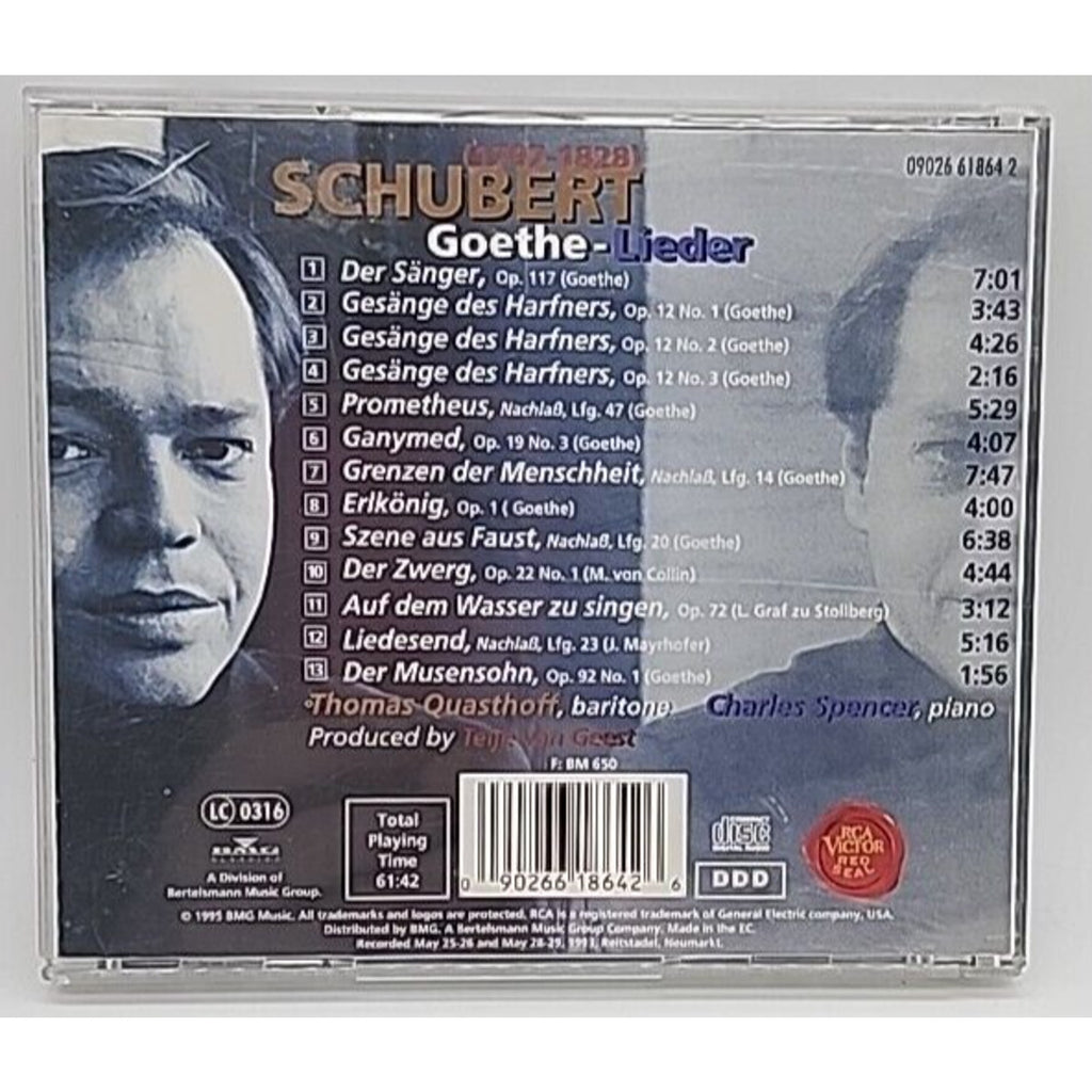 Goethe Lieder by Thomas Quasthoff (CD, 2001)
