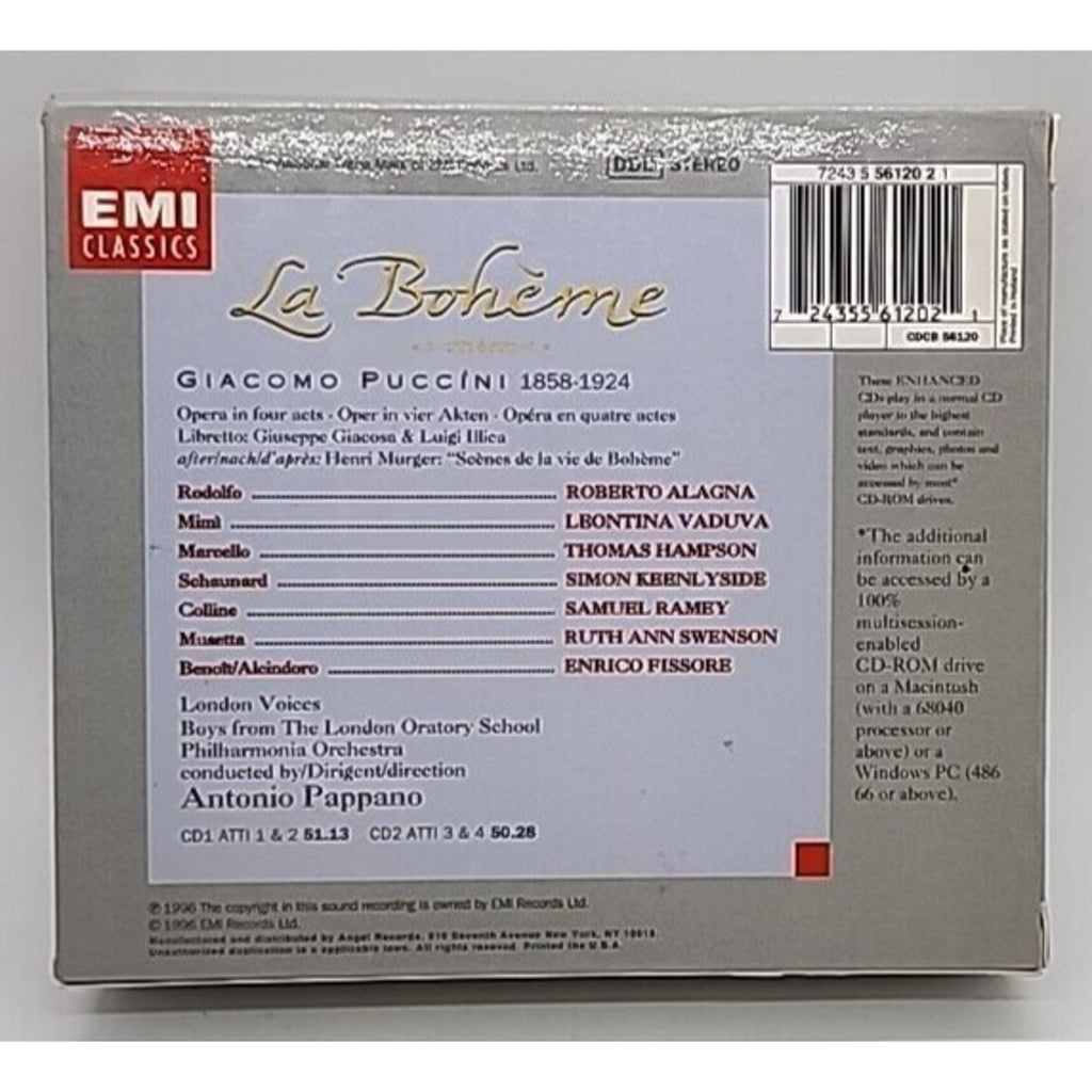 Boheme-Comp Opera by Antonio Pappano (CD, 1996)