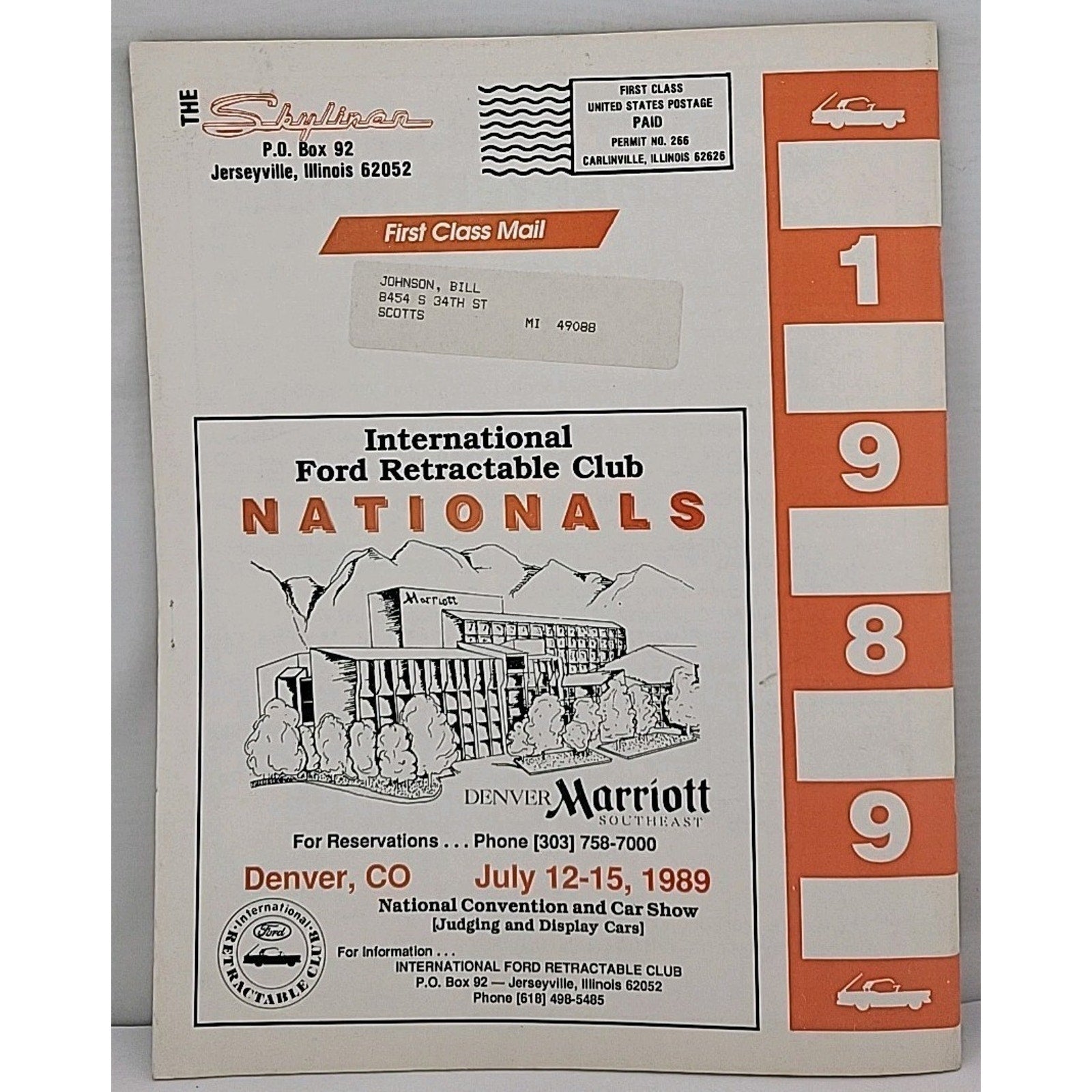 International Ford Retractable Club - 1989 Roster