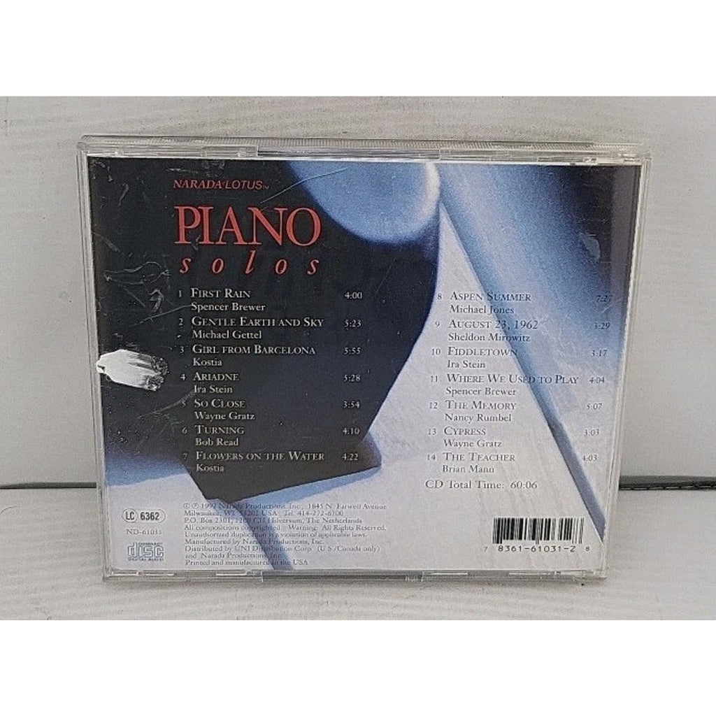 Piano Solos: Ten Narada Artists - Audio CD By Jones