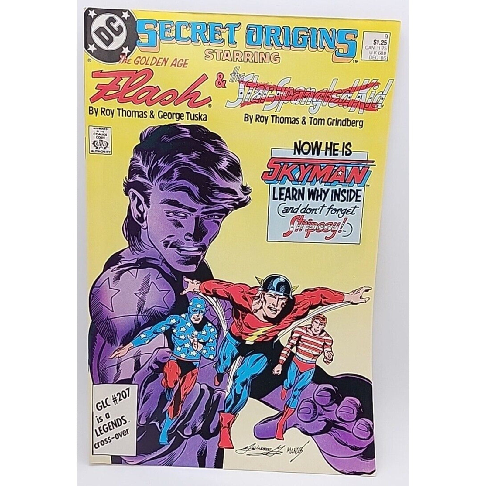 Secret Origins #9 1986 DC Comics Flash! Skyman (Star-Spangled Kid) Comic Book