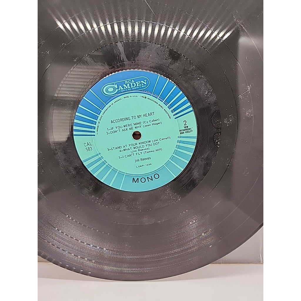 Jim Reeves According to My Heart (Record)