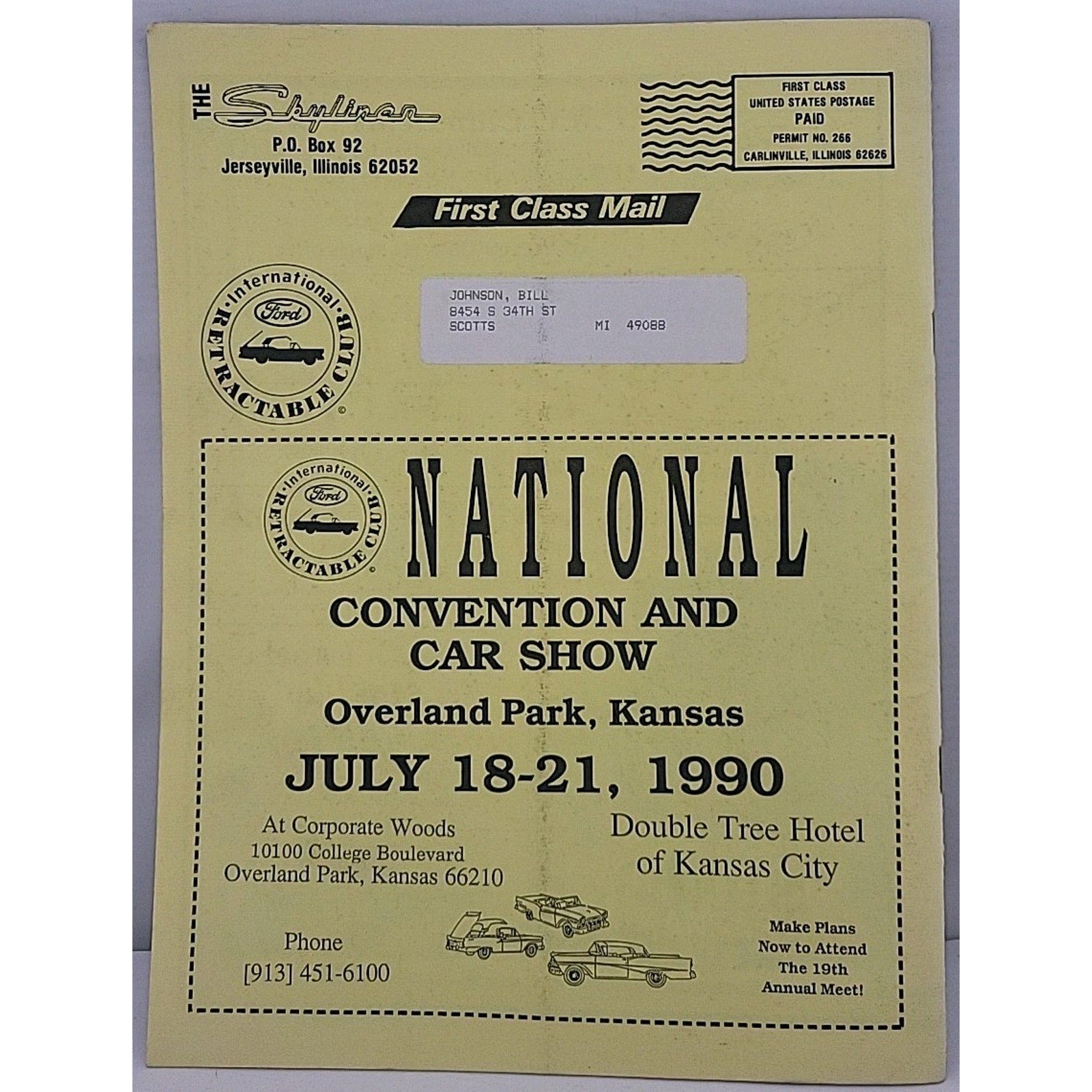 The Skyliner - International Retractable Club - January 1990 Number 112