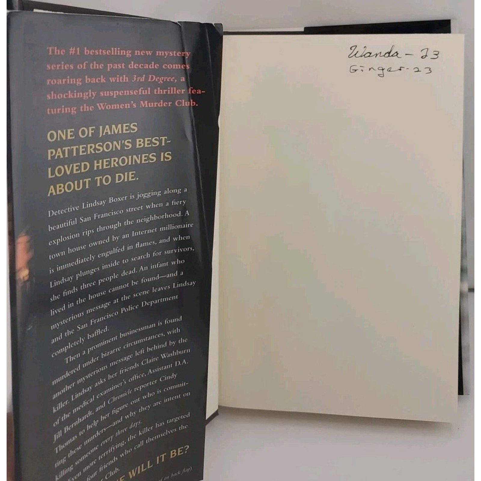 3rd Degree by James Patterson and Andrew Gross (2004, Hardcover)