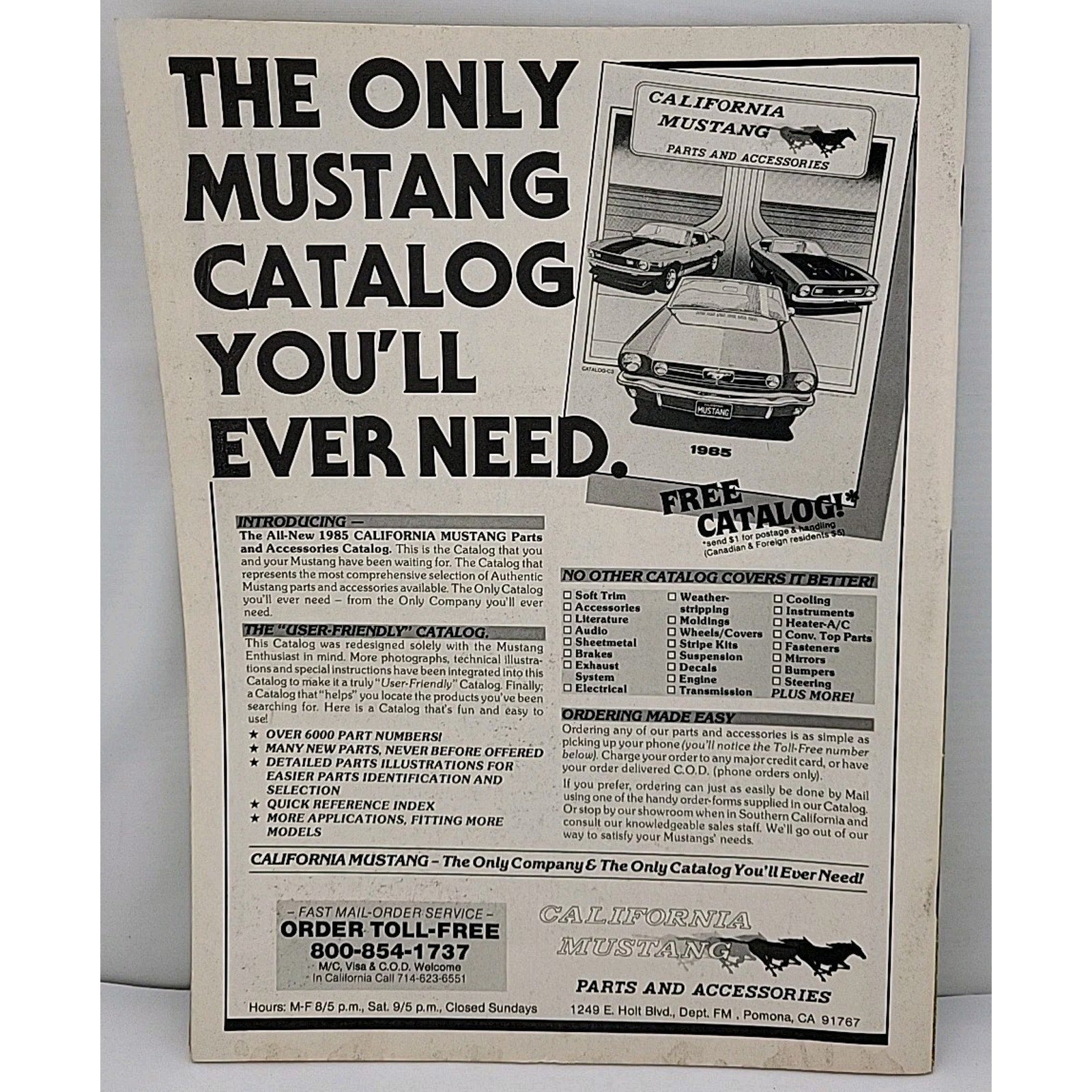 Fabulous Mustangs And Exotic Fords Magazine November 1985 Volume 5 No. 6