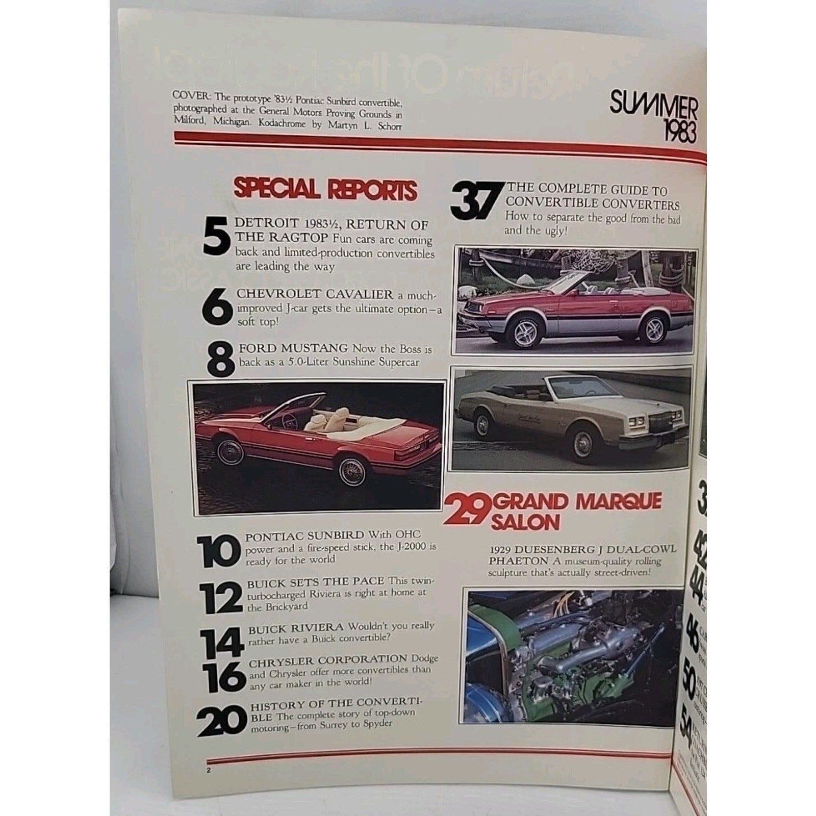 Convertibles Magazine - Vol. 1 No. 1 - Summer 1983