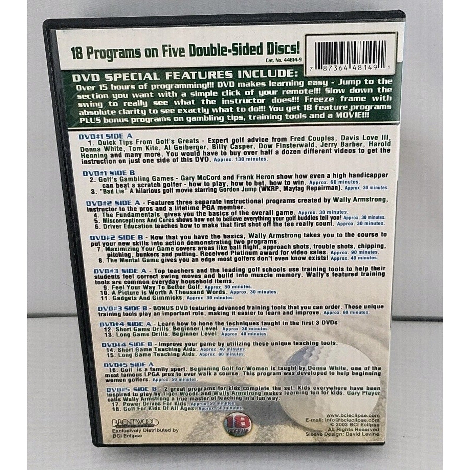 The Ultimate Golf Learning Experience (DVD, 2003, 5-Disc Set)