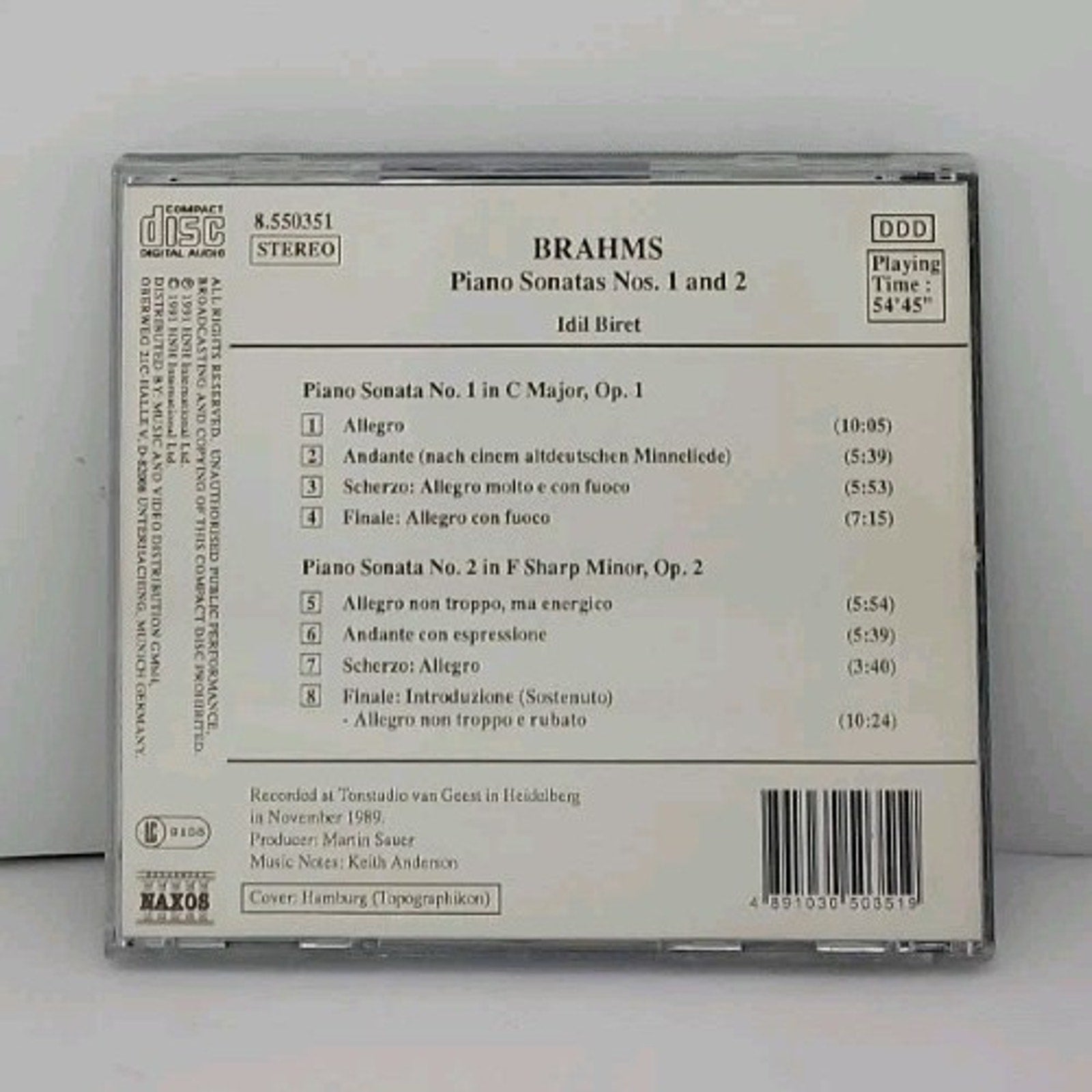 Idil Biret - Brahms: Piano Sonatas 1, 2 - Idil Biret CD