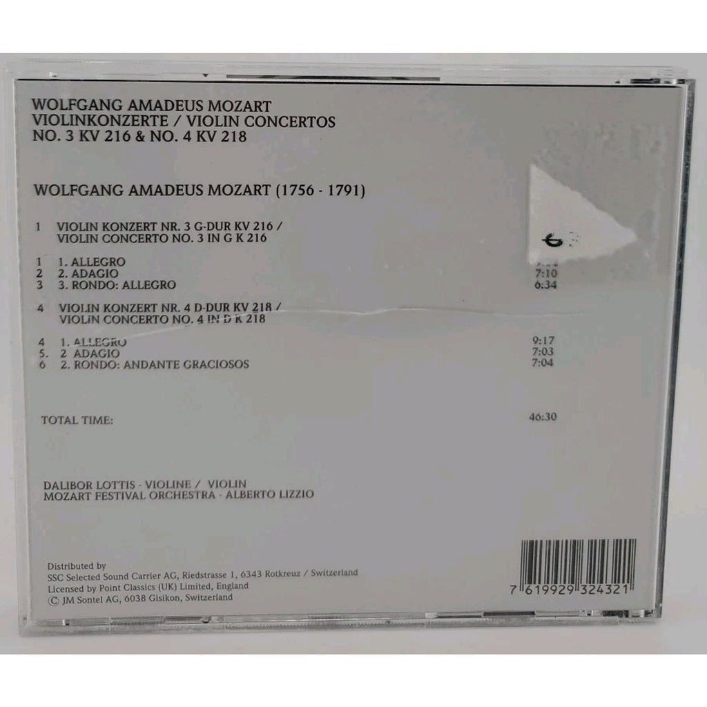 Beliebte Violinenkonzerte Wolfgang Amadeus Mozart (CD)
