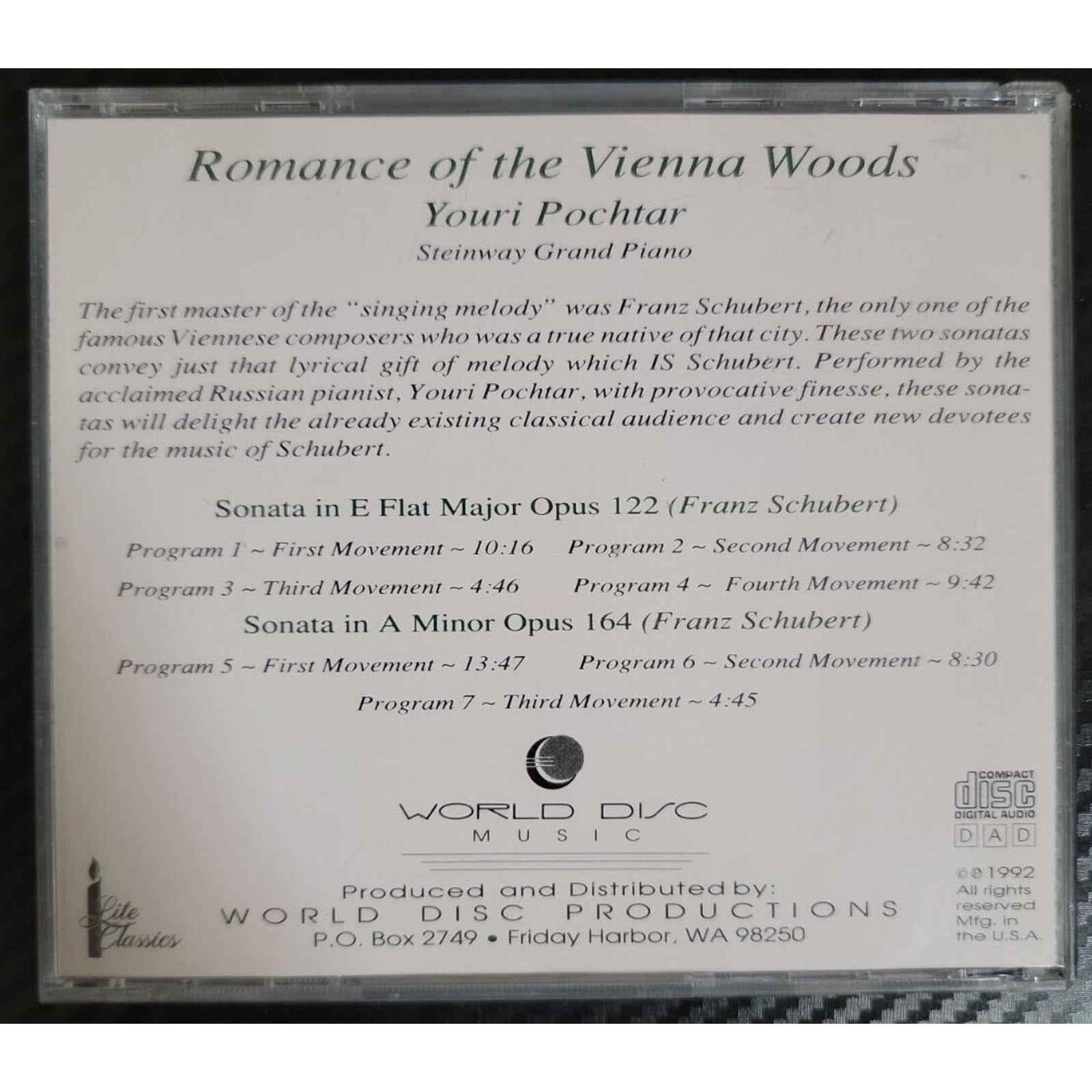 Romance Of The Vienna Woods by Youri Pochtar (CD)